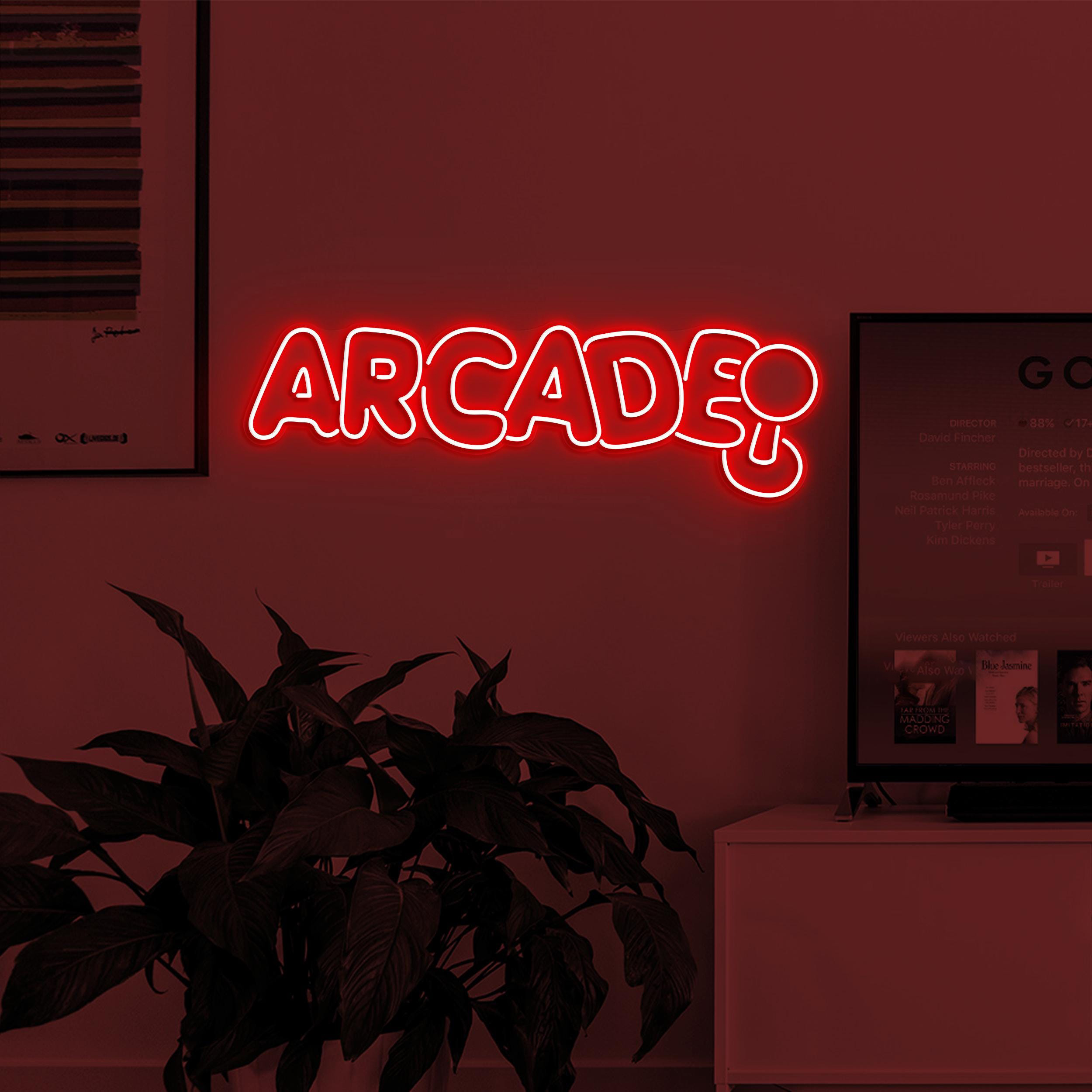 Arcade Neon Sign, Arcade LED Light, Custom Arcade Sign, Game Room LED Decor, Retro Game Zone Decor, Teen Boy Gift, Gift for Game Lover, Gift