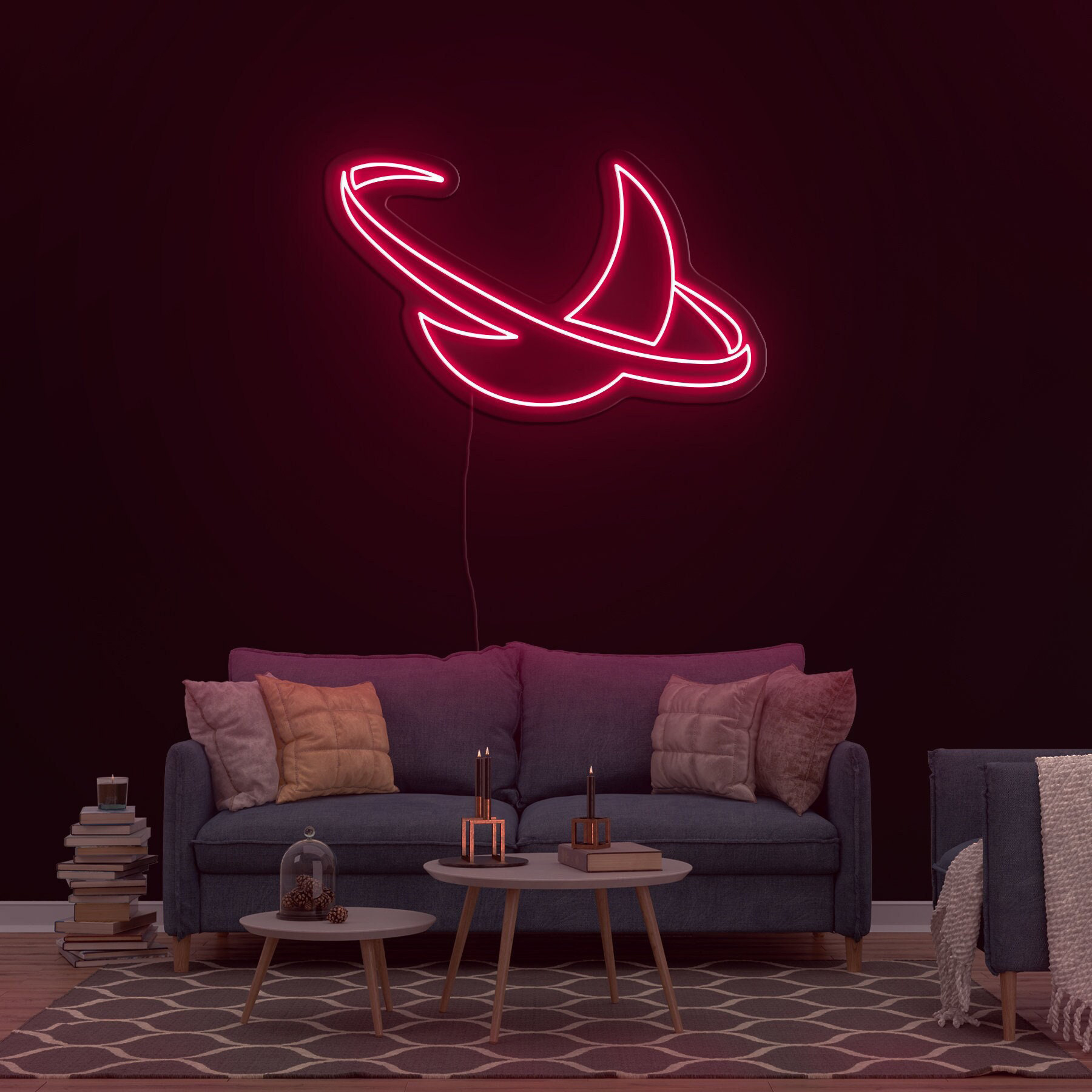 Crescent Moon LED Neon Sign, Wall Decor, Cute Moon Light for Home, Bedroom, Office, Party Room, Perfect Gift for Moon Lovers, Nursery Decor