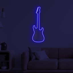 Guitar Neon Sign, Guitar Open LED Light, Music Room Wall Art, Guitar Shop Wall Decor, Electric Guitar Neon Light, DJ Concert Neon Wall Art