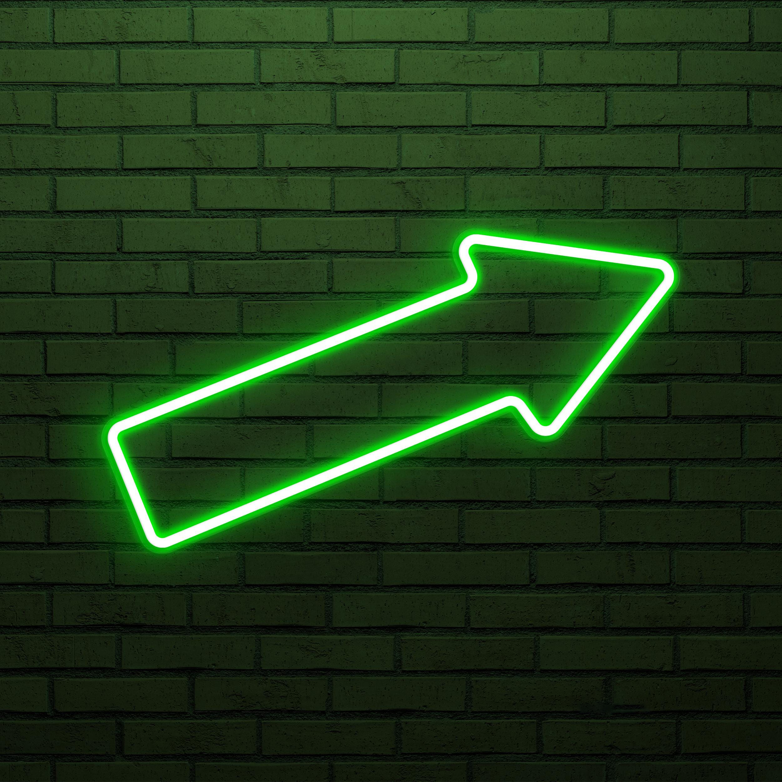 Arrow Neon Sign, Arrow LED Light, Directional Wall Decor, Airport Wall Art, Road Neon Light, Office Neon Decor, Up and Right Arrow Sign