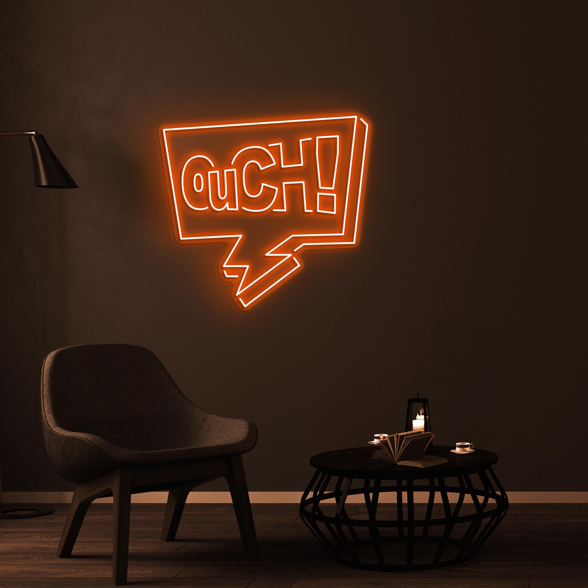 Ouch! Neon Sign, Ouch! LED Light, Party Wall Decor, Customized Neon Sign, Restaurants Neon Light, Cafe Neon Art, Painful Truth Led Sign