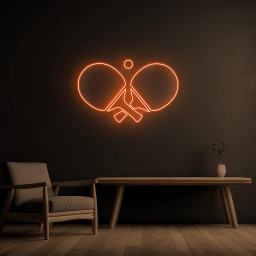 Ping Pong Paddles Neon Sign, Ping Pong Paddles LED Light, Paddles Ball Wall Decor, Table Tennis Ball Art, Ping Pong Lover Gift, Home Decor