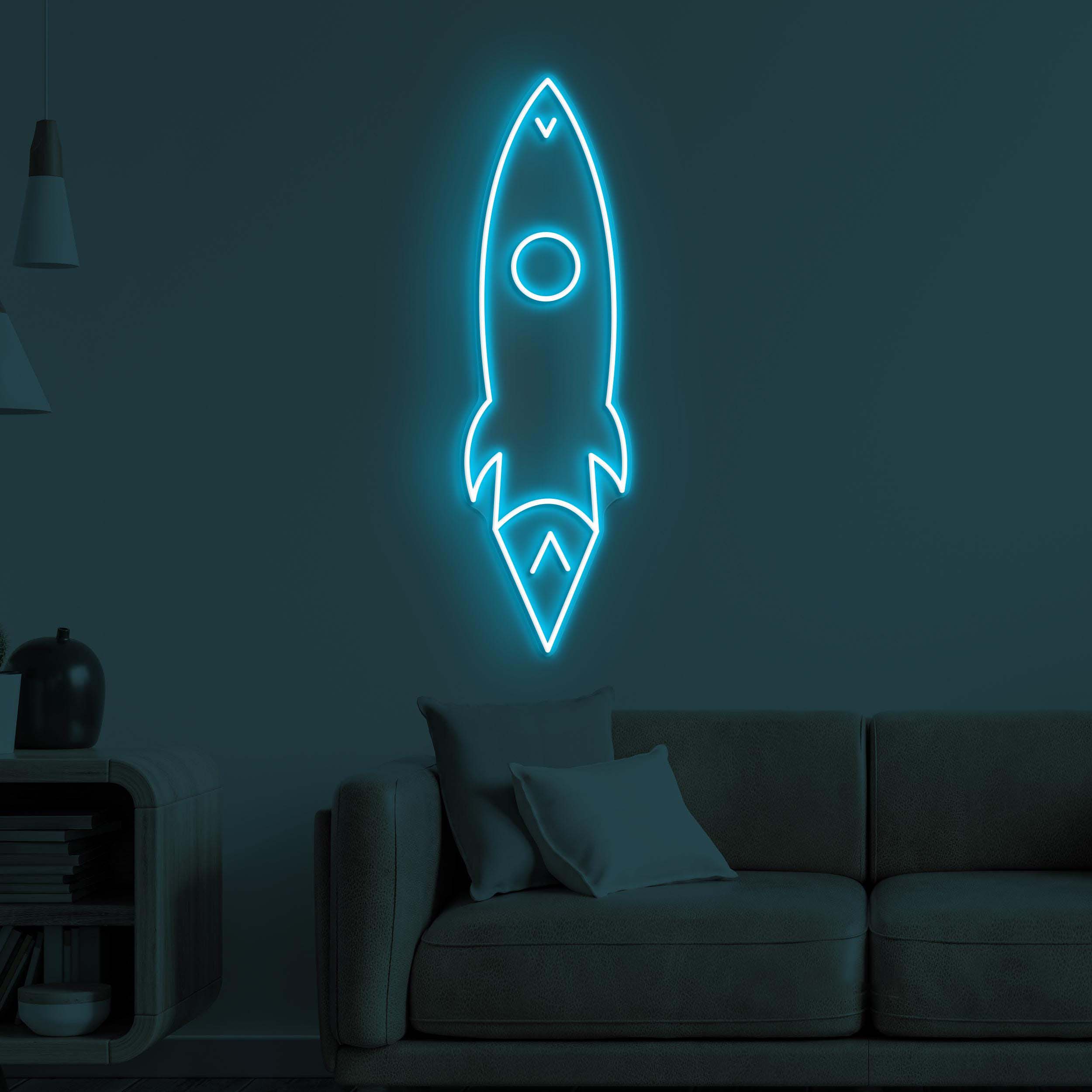 Rocket Neon Sign, Rocket LED Light, Space Ship Wall Decor, Game Room Neon Light, Personalized Neon Sign, Kids Room Wall Decor, Home Wall Art