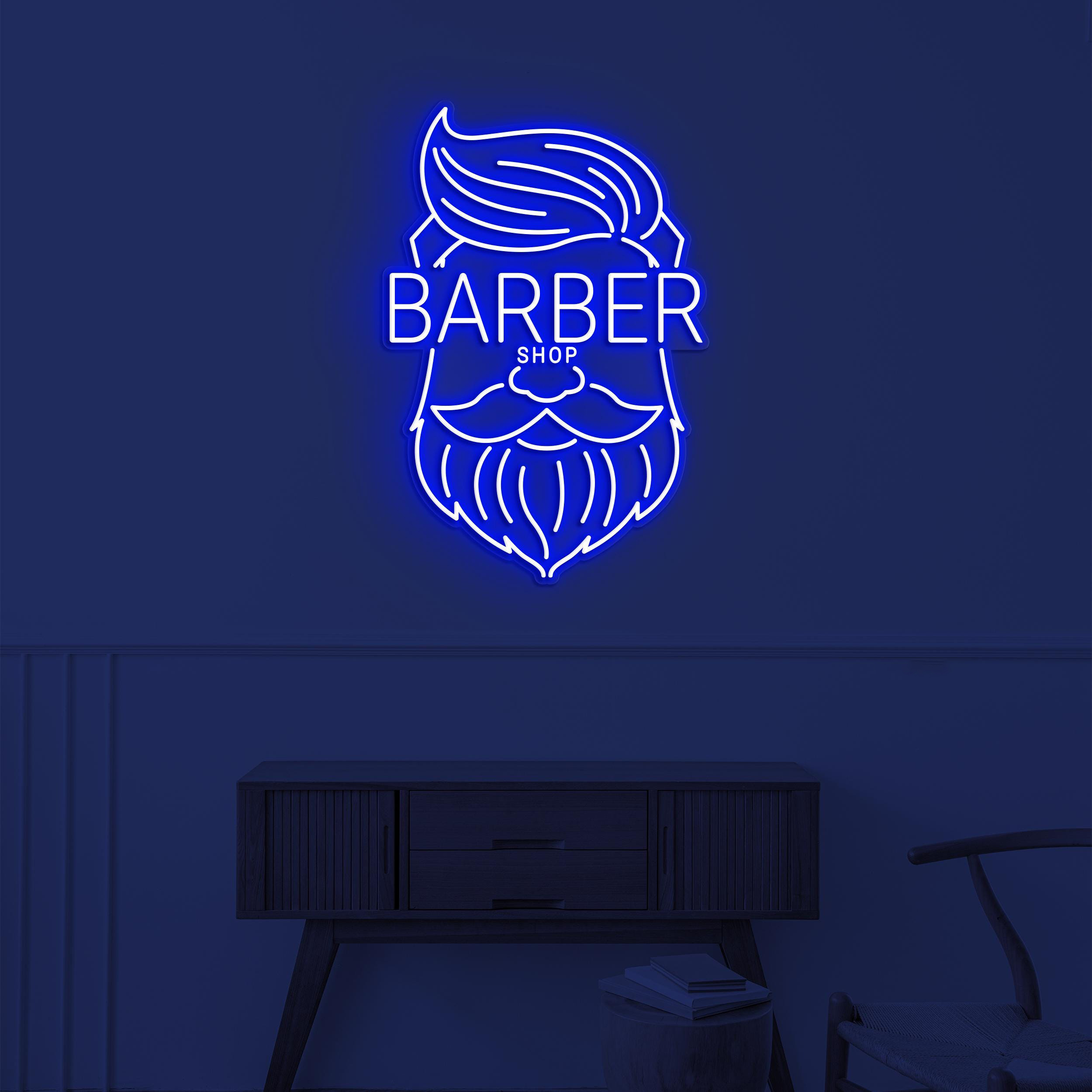 Barber Shop Neon Sign, Barber Shop LED Light, Hairdressing Wall Decor, Salon Wall Sign, Beauty Shop Decor, Business Logo Art, Haircut Decor