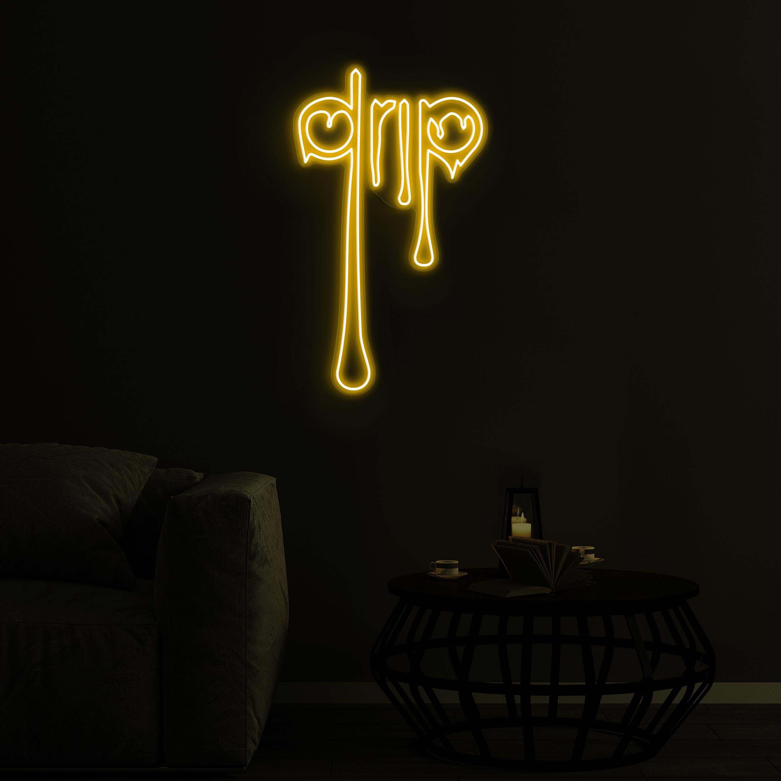 Drip Neon Sign, Drip LED Light, Dripping Paint Neon, Decor for Home, Store, Bar, Club, Drip Wall Decor, Custom Drip Sign, Dripping Wall Art