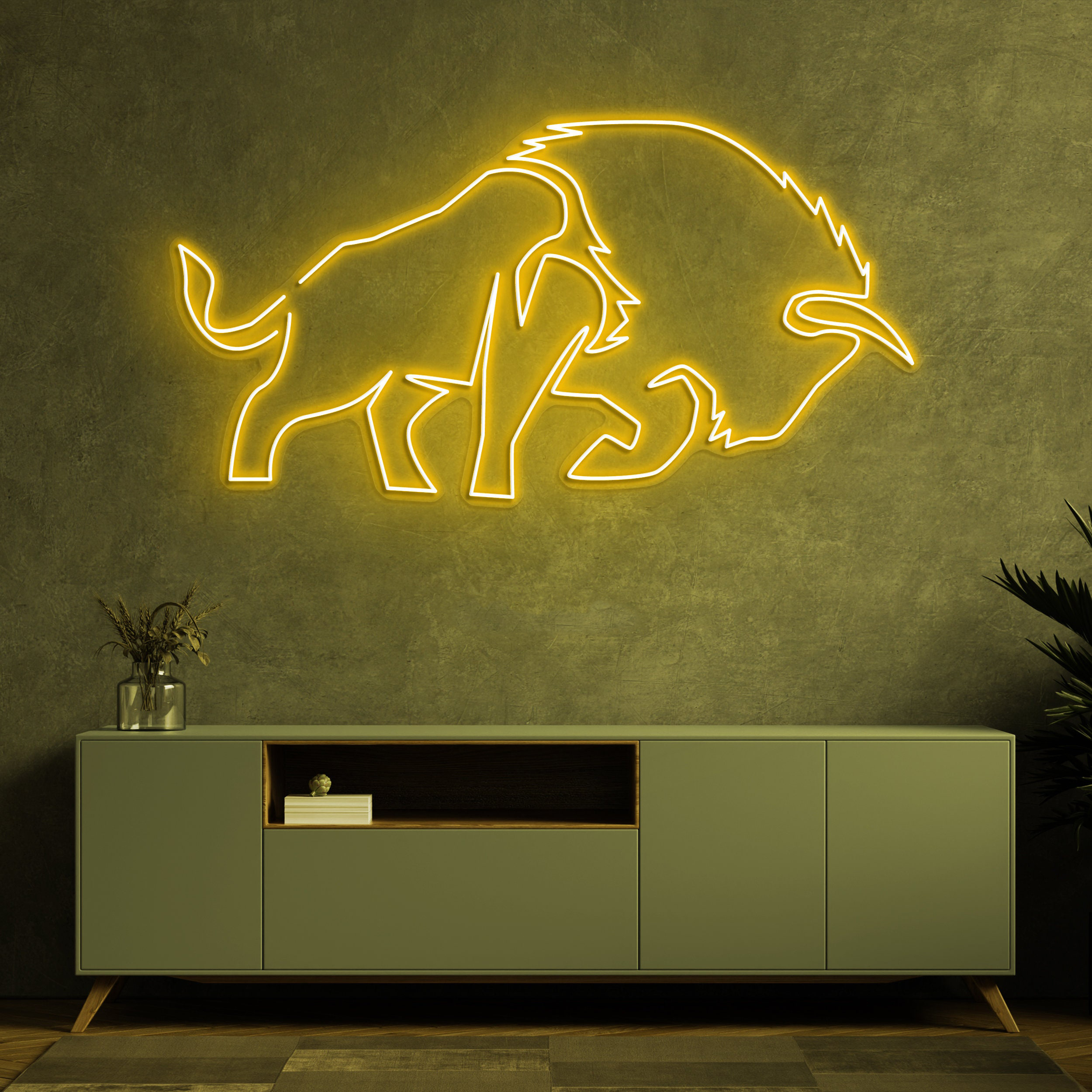 Bison LED Neon Sign, Buffalo Neon Light Art, Bison Wall Decor for Home, Room Decor, Buffalo LED Lights for Wall, Custom Bison Neon Art, Gift
