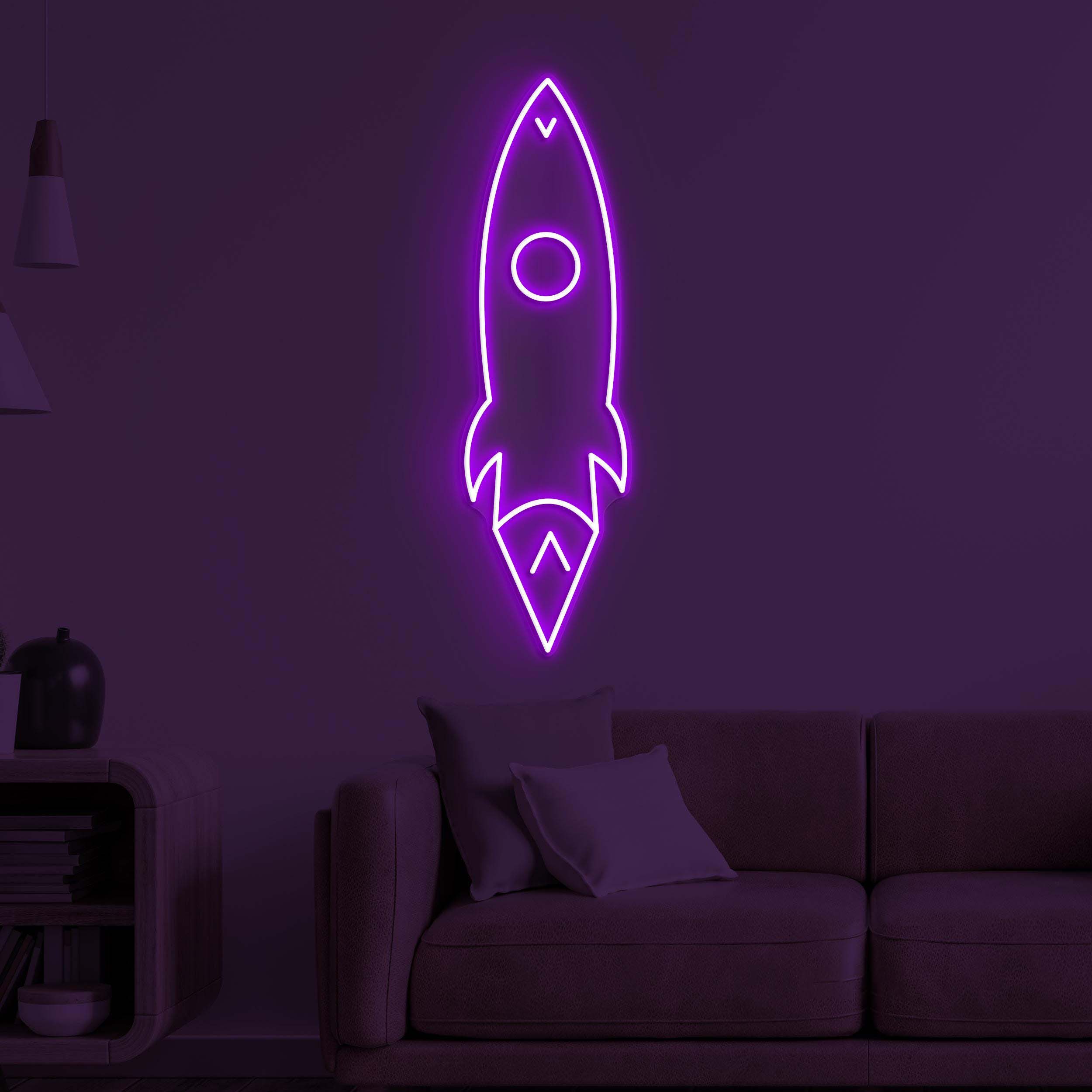 Rocket Neon Sign, Rocket LED Light, Space Ship Wall Decor, Game Room Neon Light, Personalized Neon Sign, Kids Room Wall Decor, Home Wall Art