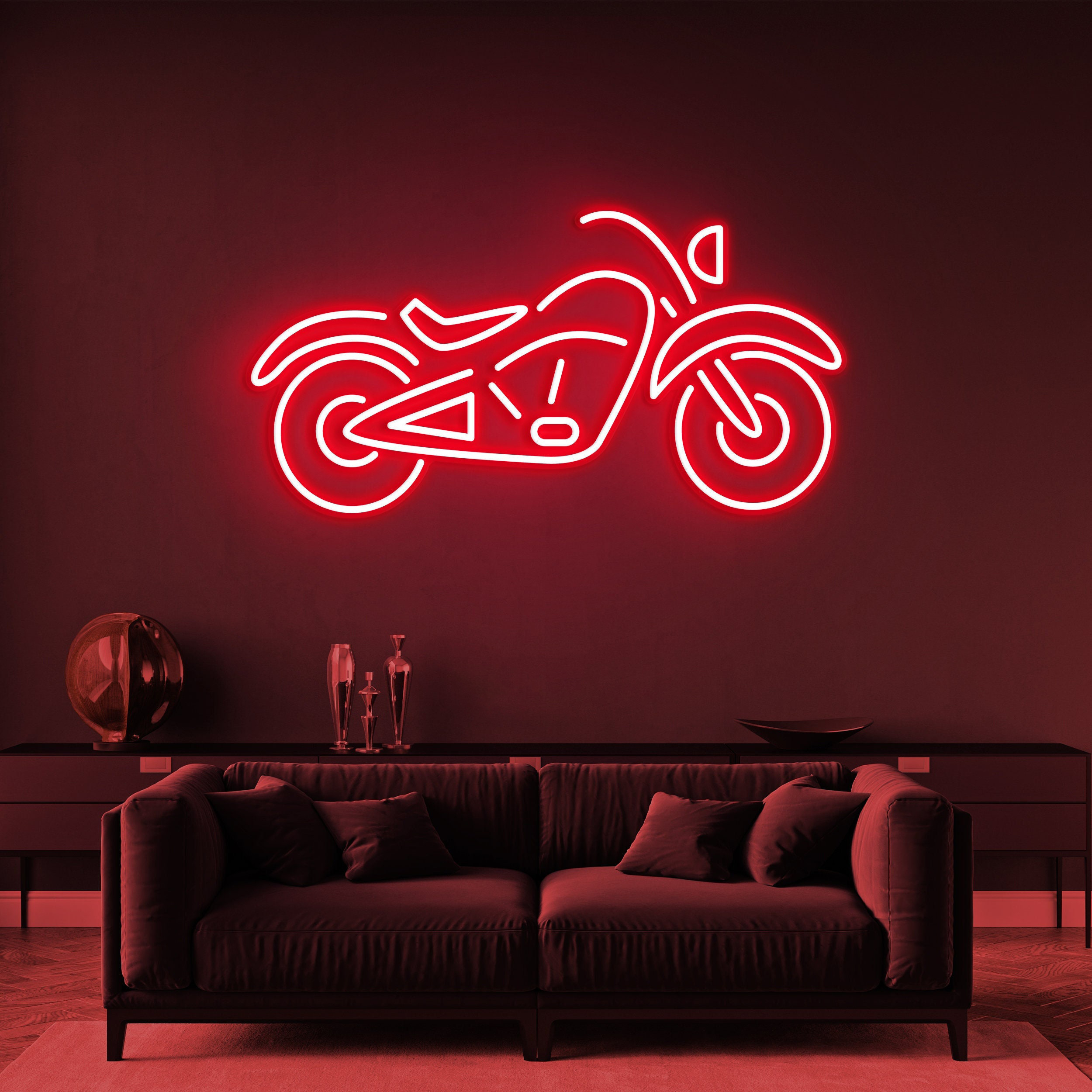 Motorbike Neon Light, Bike Sign, Garage Motorcycle Sign, Man Cave Decor, Motorcycle Wall Art, Garage Decor, Party Room Neon Wall Decor Gift