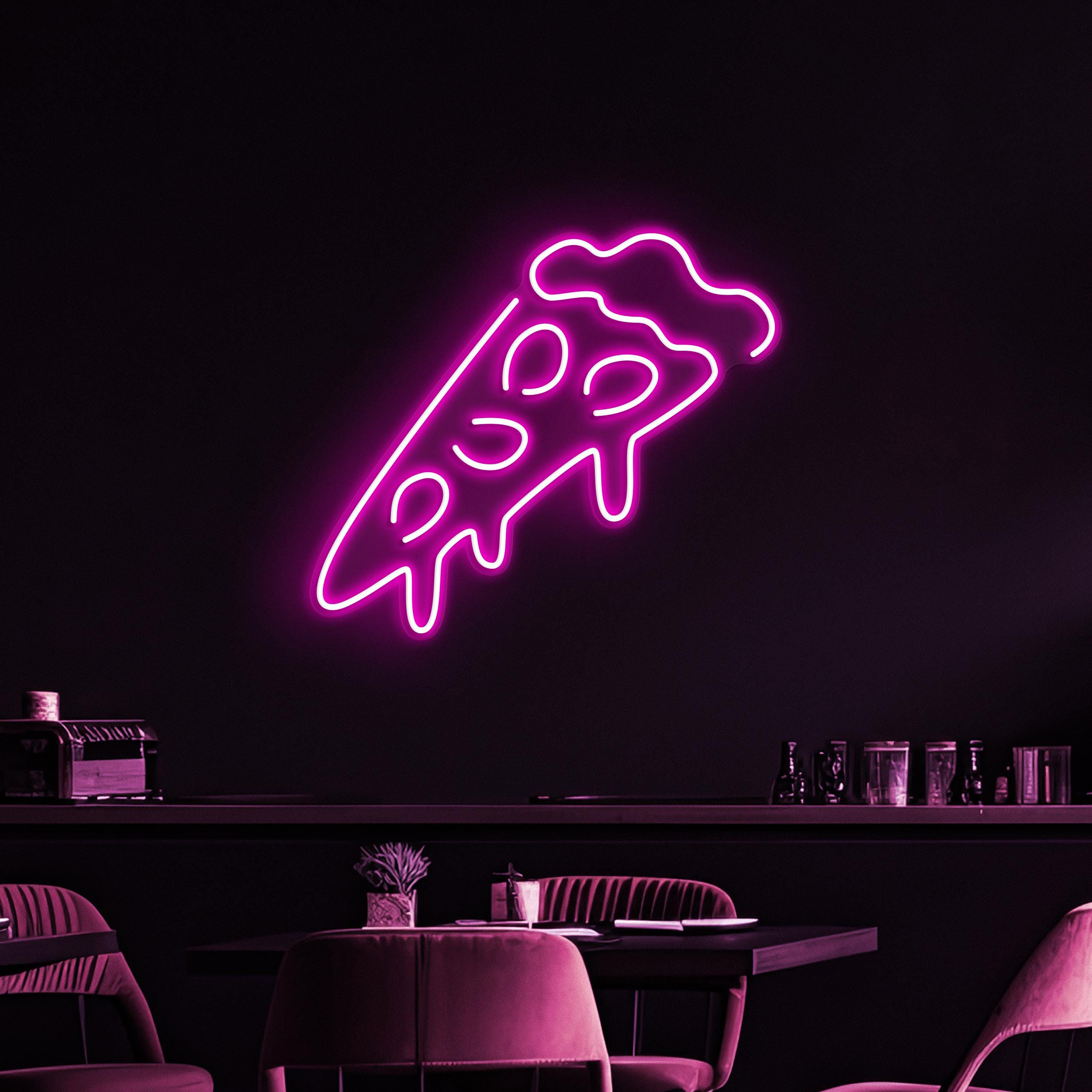 Pizza Neon Sign, Pizza Slice LED Light, Kitchen Wall Decor, Pizza Shop Wall Art, Home Neon Sign, Custom Neon Light, Gift For Pizza Lovers