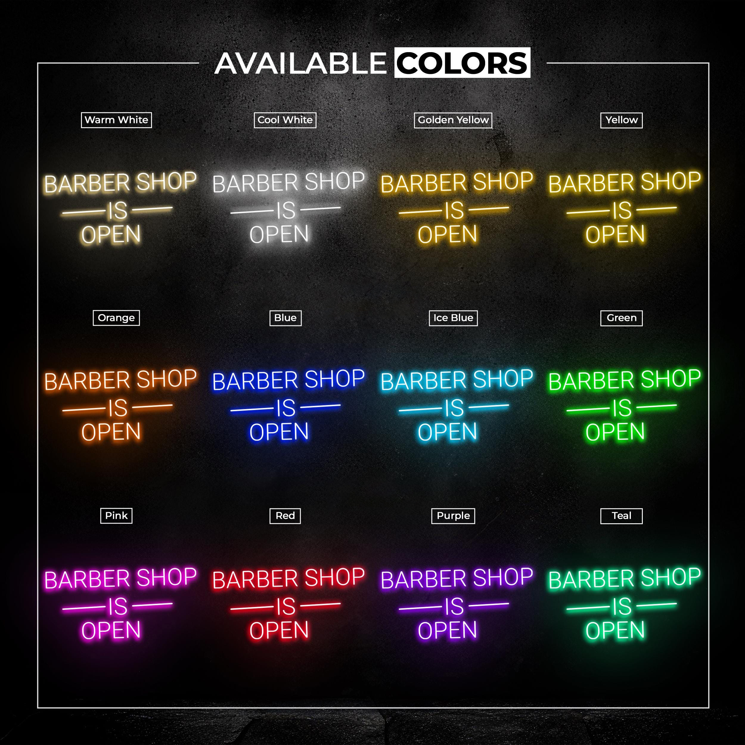 Barber Shop Is Open Neon Sign, Barber Shop Is Open LED Light, Barber Wall Decor, Hair Beauty Bar Sign, Haircut Neon Sign, Beauty Salon Art