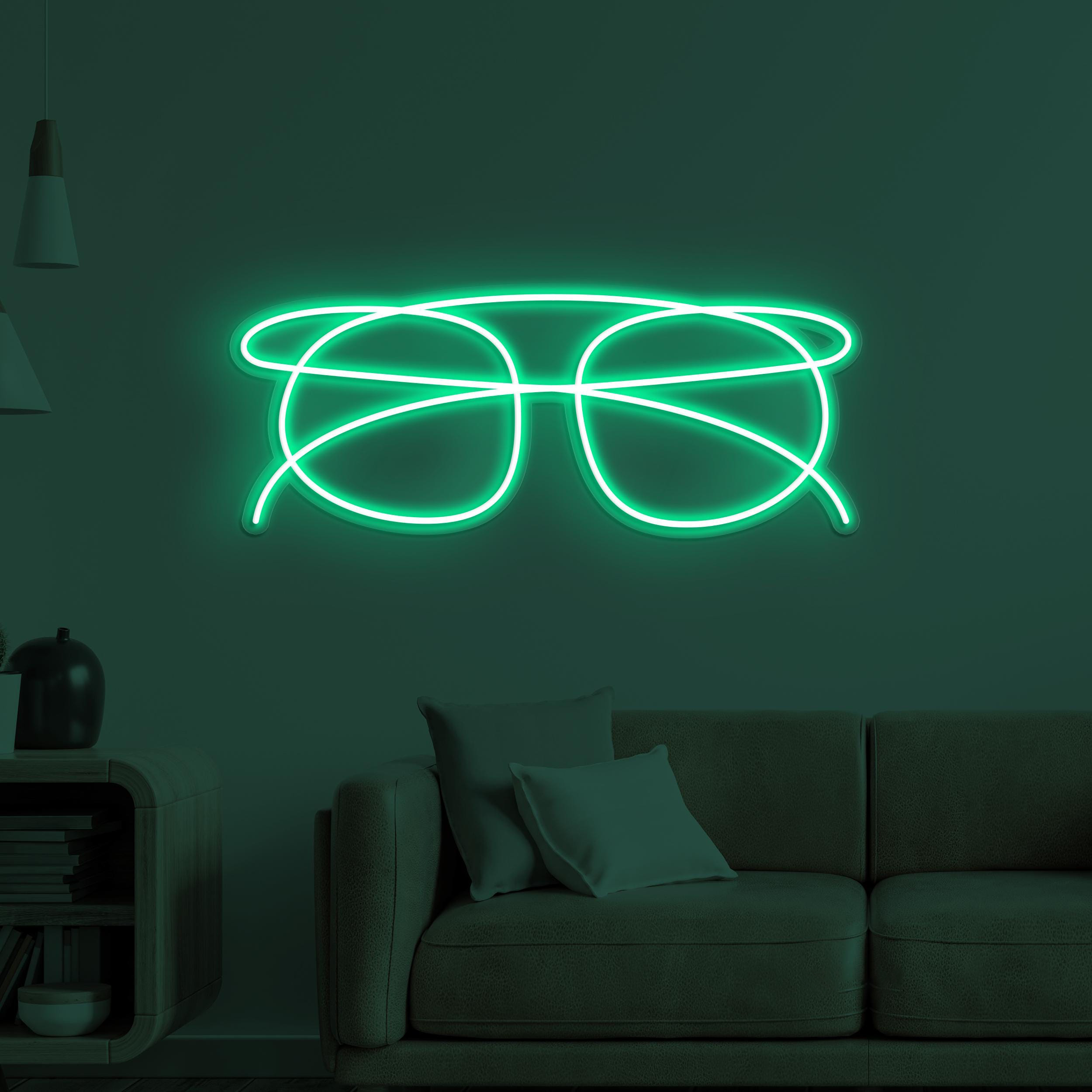Glasses Neon Sign, Glasses LED Light, Optical Wall Decor, Led Wall Art, Fashion Room Neon Light, Optometrist Led Sign, Sunglasses Art, Gift