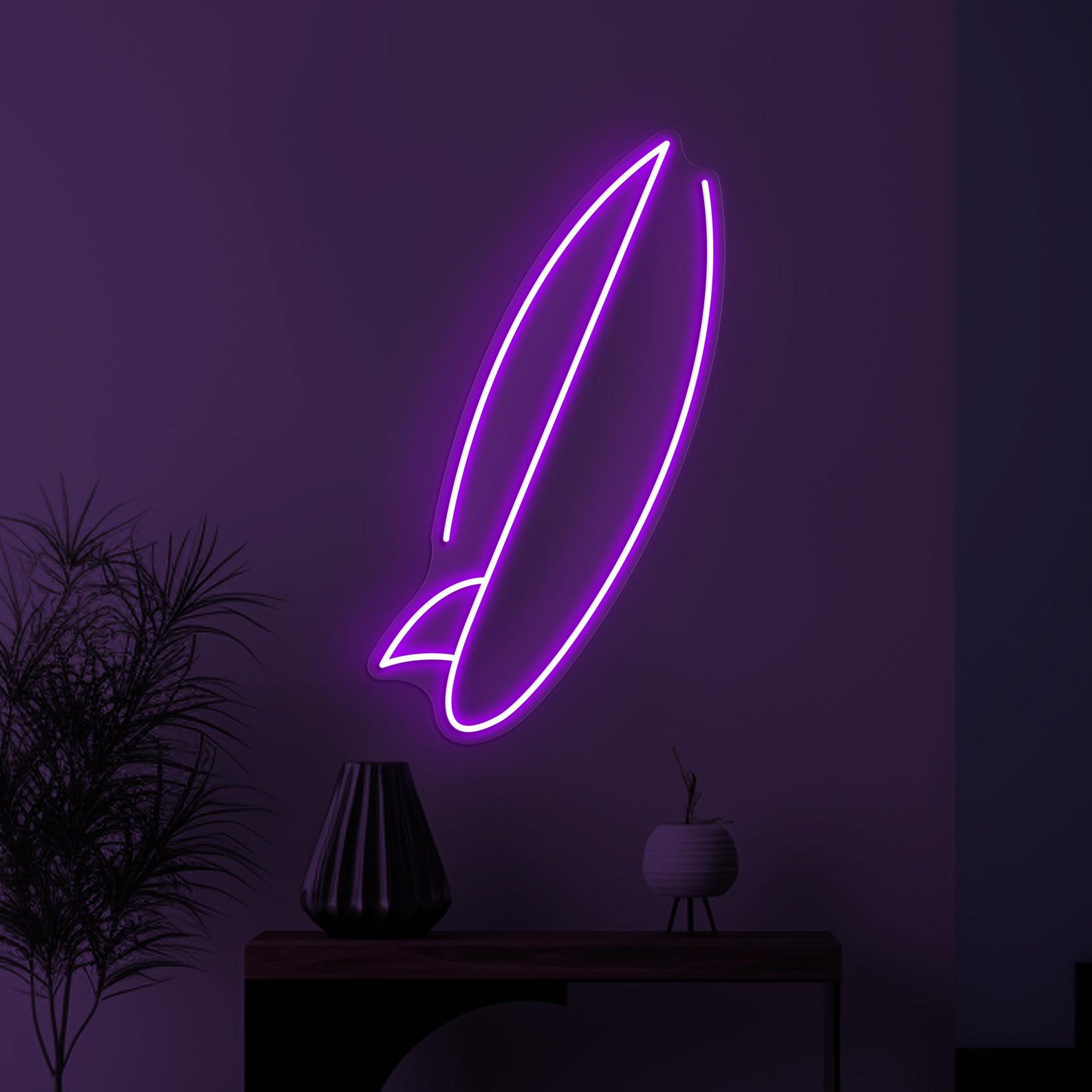 Surfboard Neon Sign, Surfboard LED Light, Summer Vibes Neon Art, Beach Wall Decor, Beach Party Neon Light, Sea Surfboard Sign, Ocean Lover