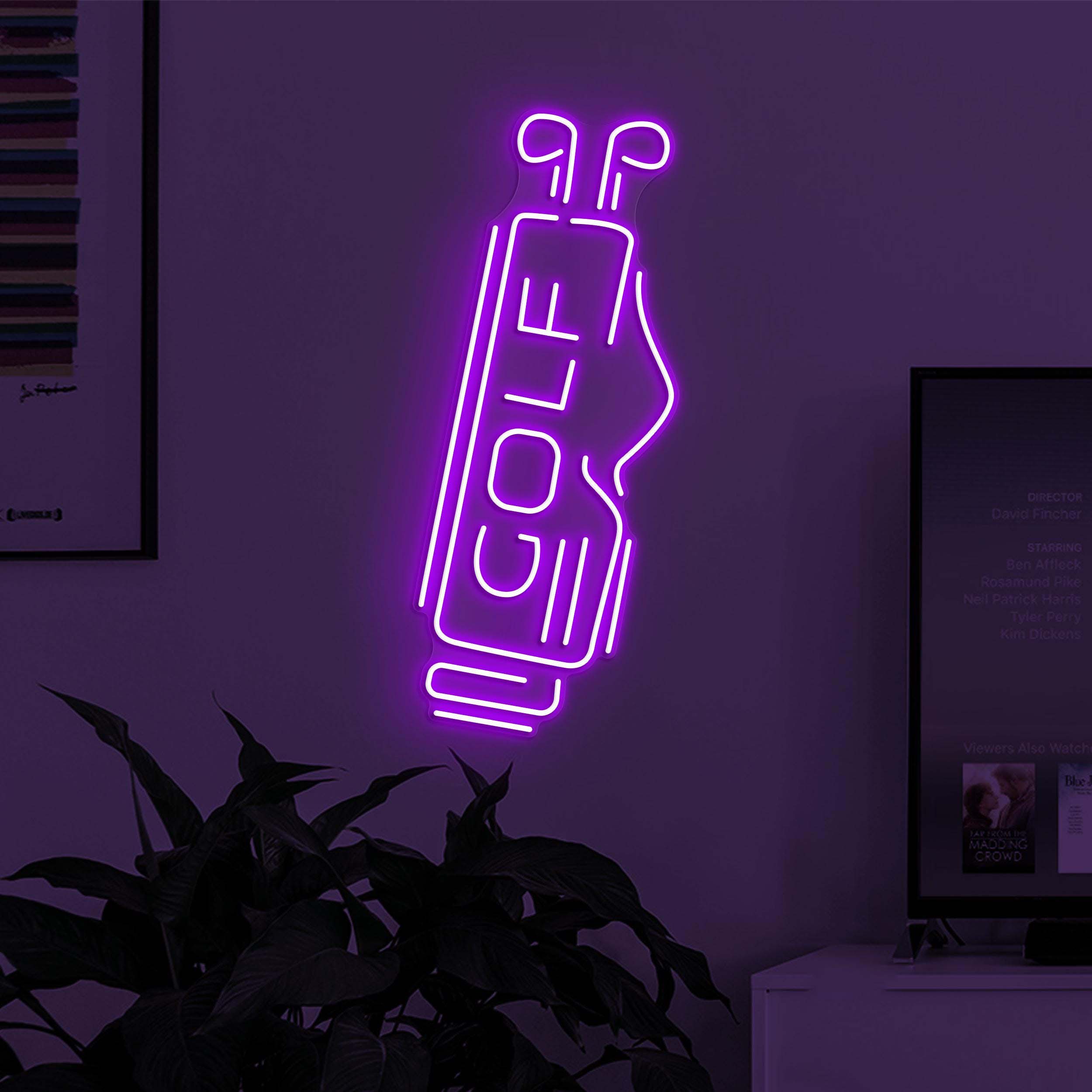 Golf Neon Sign, Golf Bag LED Light, Golf Bag Neon Light, Golf Club Wall Decor, Sports Shop Wall Art, Custom Neon Sign, Game Room Led Sign