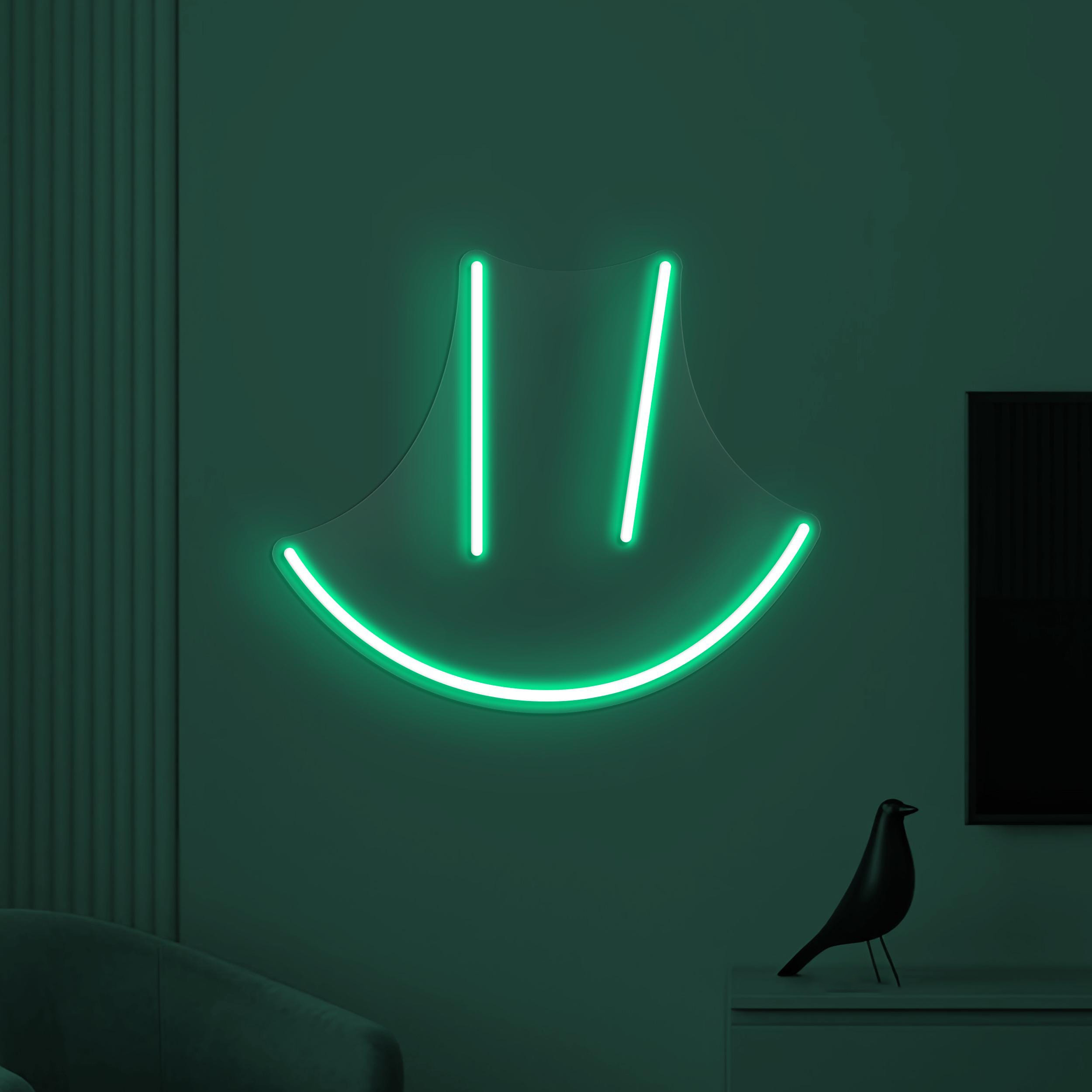 Minimal Smile Neon Sign, Minimal Smile LED Light, Smiley Face Wall Decor, Line Art Smile Wall Art, Happy Face Neon Light, Kids Room Decor