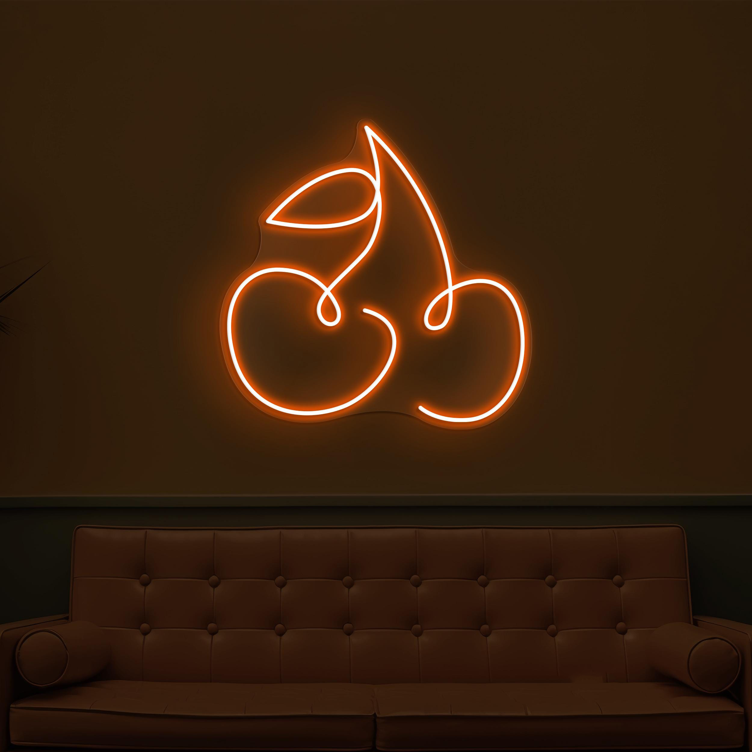 Cherry Neon Sign, Cherry LED Light, Fruit Shop Neon Art, Bar Pub Wall Decor, Bar Pub Neon Light, Personalized Neon Sign, Cafe Wall Decor