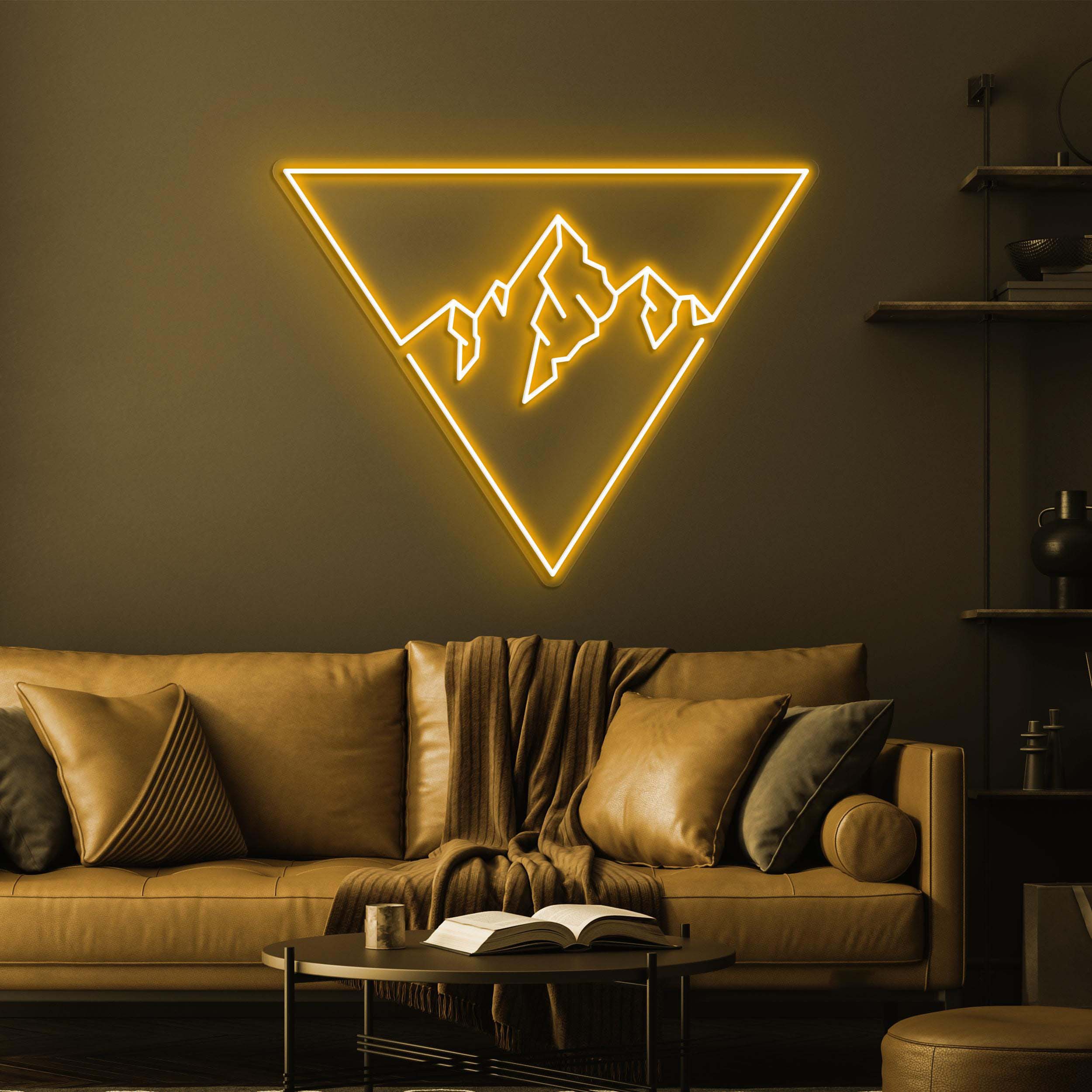 Mountain Neon Sign, Mountain LED Light, Home Wall Decor, Mountain Scenery Wall Art, Custom Neon Sign, Hotels Neon Decor, Gallery Led Light