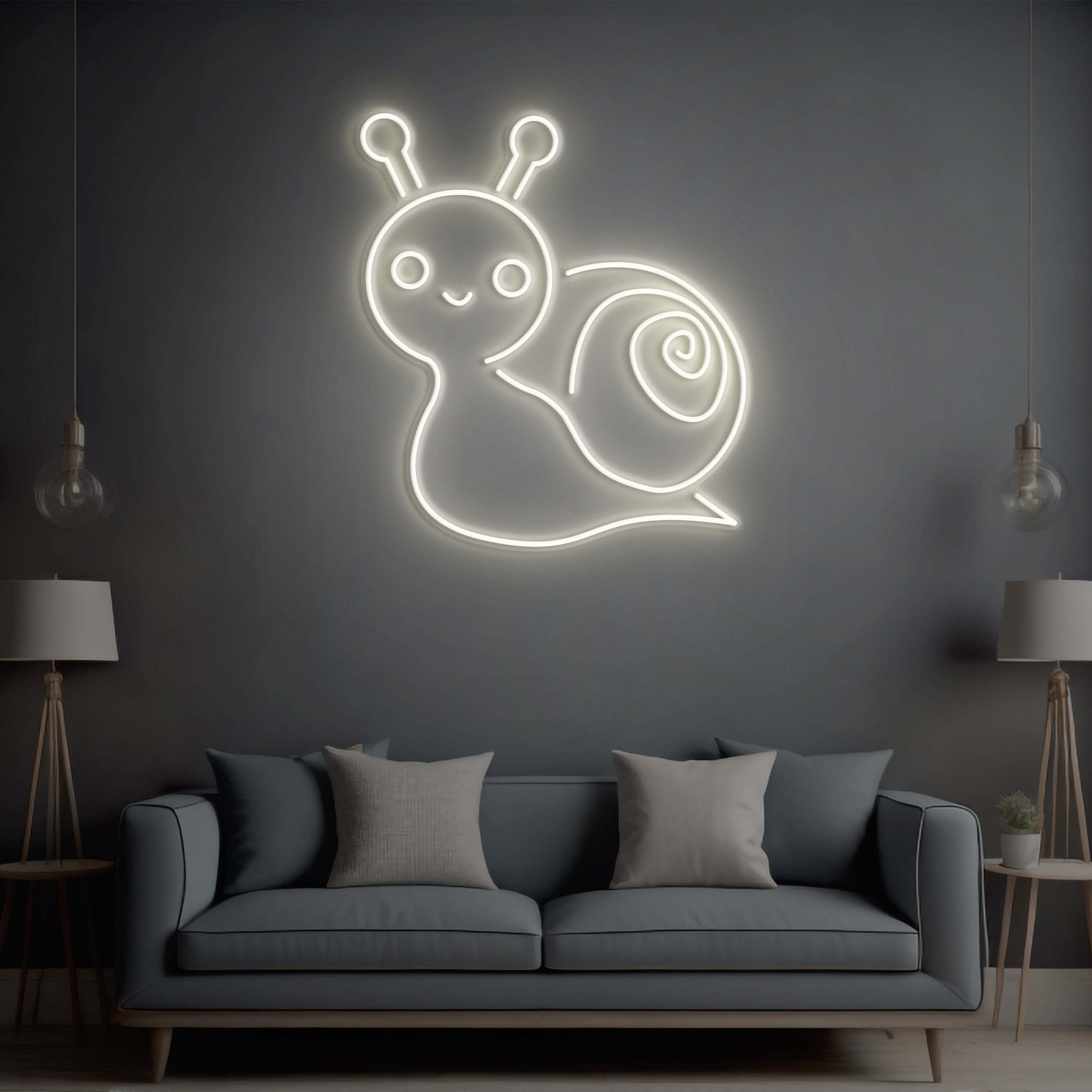 Snail Neon Sign, Cute Snail LED Neon Light, Snail Neon Art, Snail Wall Decor for Bedroom and Game Room, Snail for Wall Decoration and Gifts