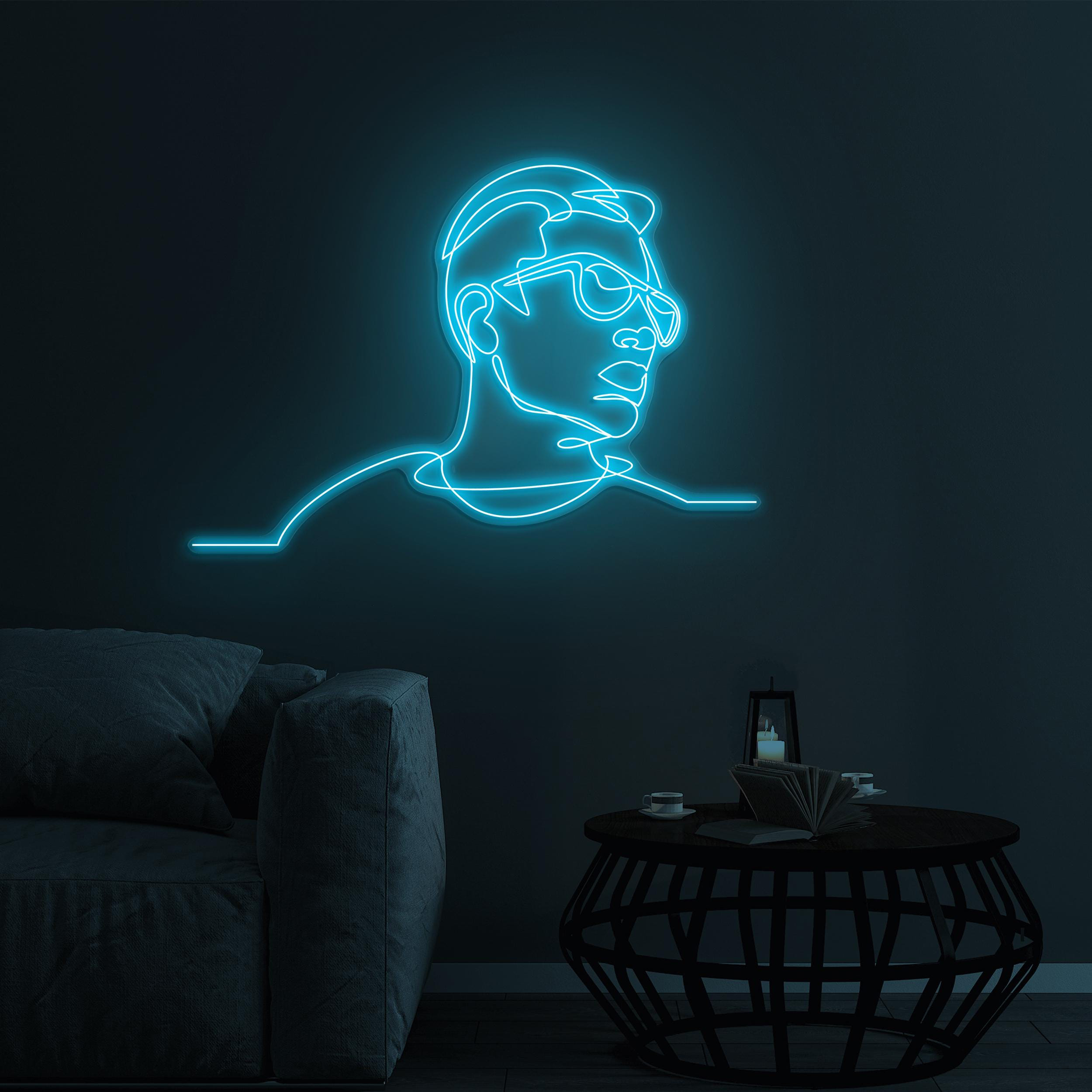 Man with Sunglasses Neon Sign, Man Sunglasses LED Wall Light, Man with Sunglasses LED Neon Art, Home Wall Décor, Diver Room decor, Gift idea
