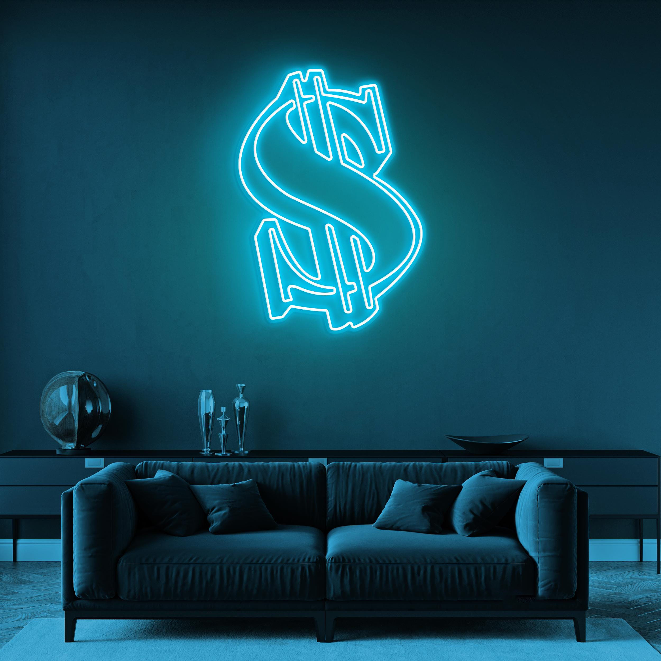 Dollar Neon Sign, Dollar LED Light, Dollar Sign Wall Art, Money Neon Light, Custom Neon Sign, Cash Wall Decor, Decorative Wall Hanging Art