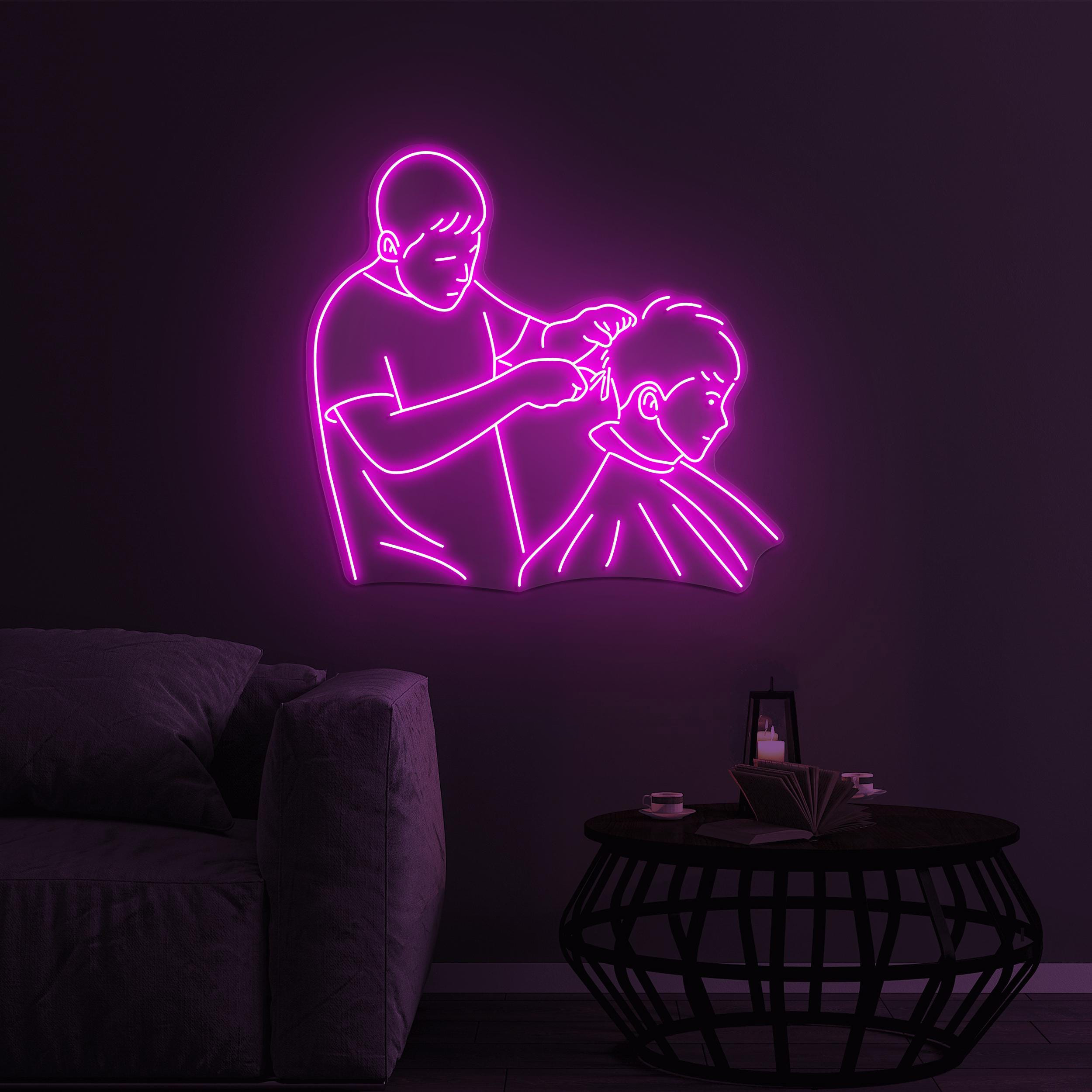 Barber Neon Sign, Haircut LED Light, Barber LED Neon Art, Barber Haircut Wall Decor, Barber Shop Wall Art, Hair Salon Neon Sign, Hairstyle