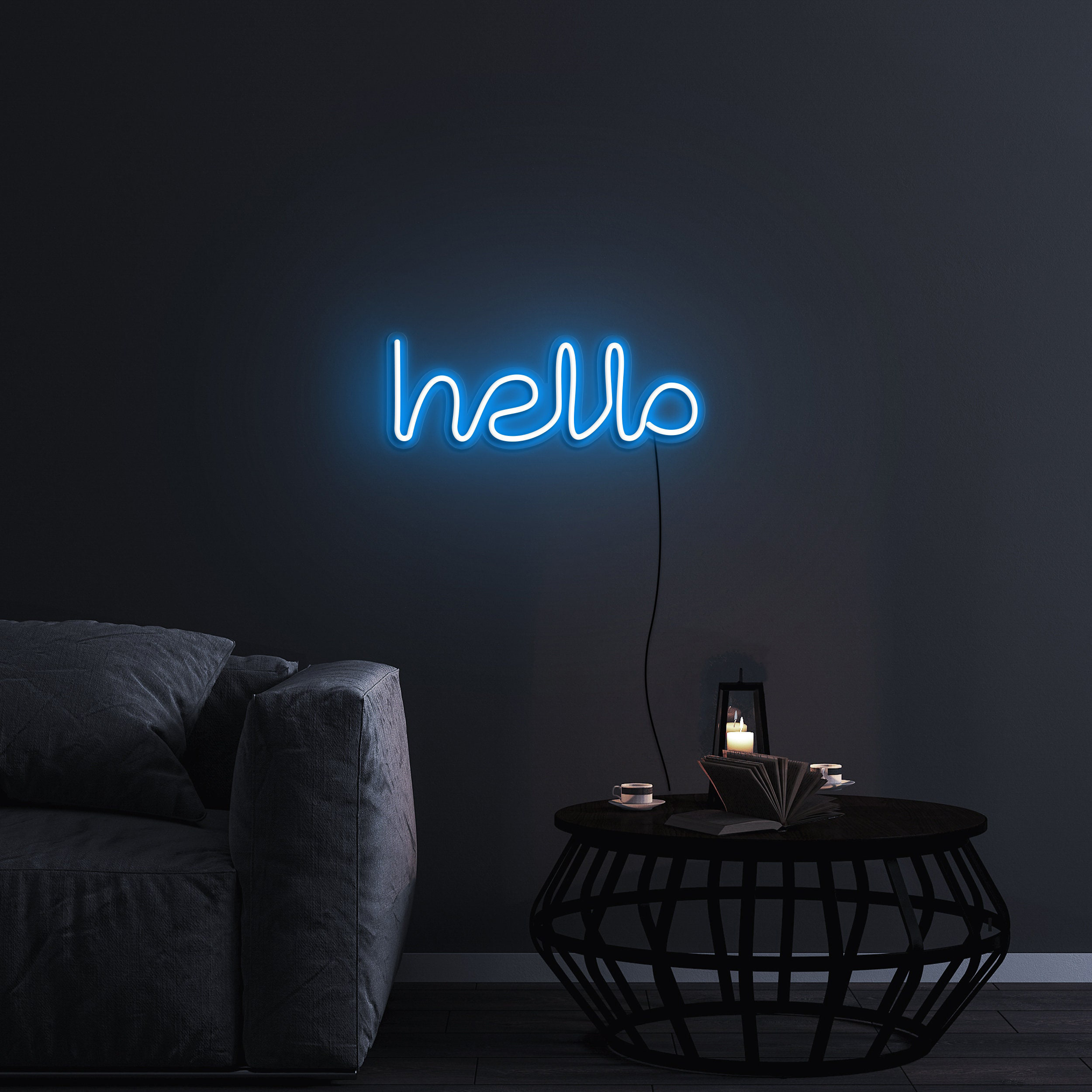 Hello Neon Sign, Hello Neon Light USB Night Light for Kids Room, Living Room, Party Decor, Gift, Game Room Decoration, Wall Art, Neon Sign