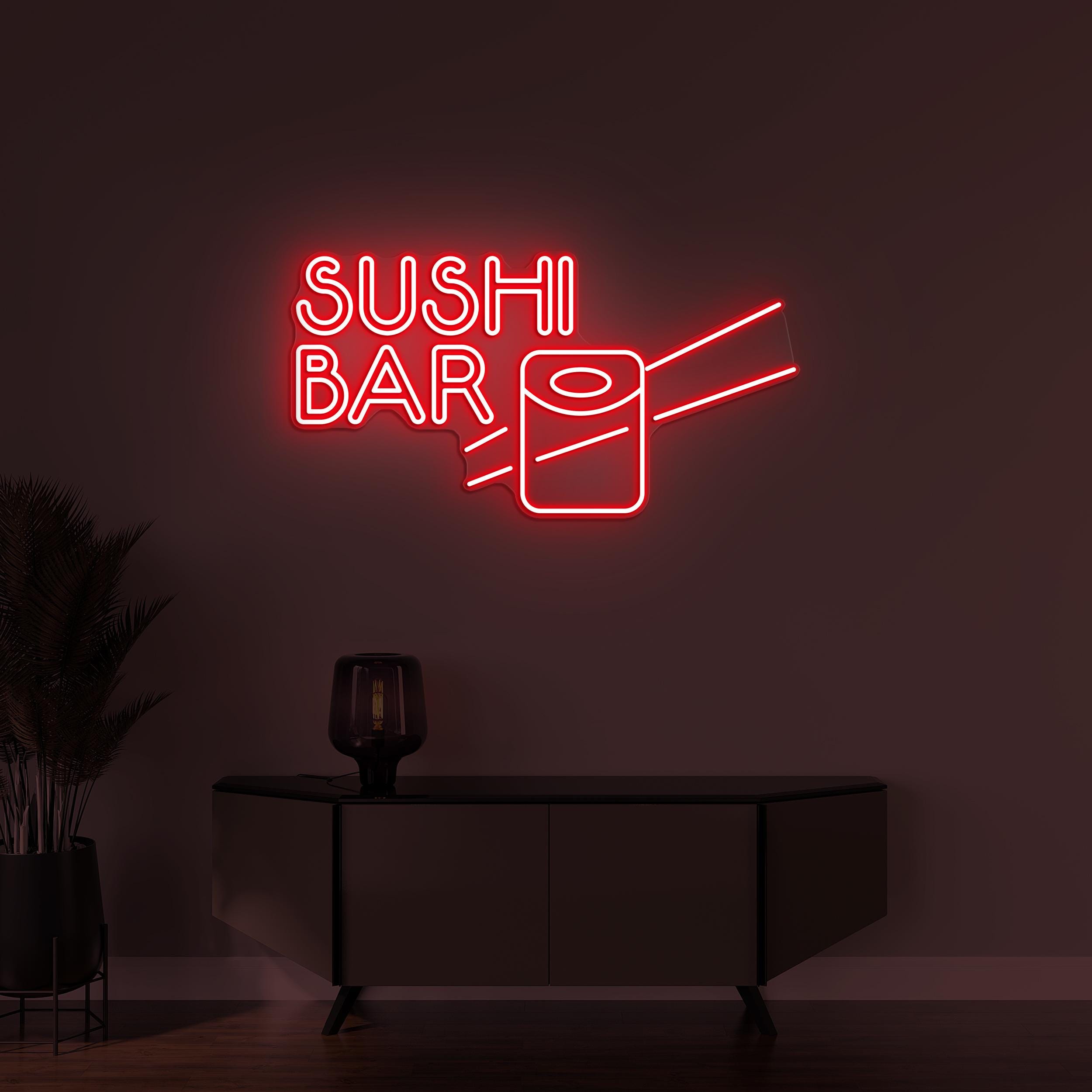 Sushi Bar Neon Sign, Sushi Bar LED Light, Japanese Wall Decor, Restaurant Wall Art, Kitchen Neon Sign, Japanese Food Neon Decor, Bar Decor
