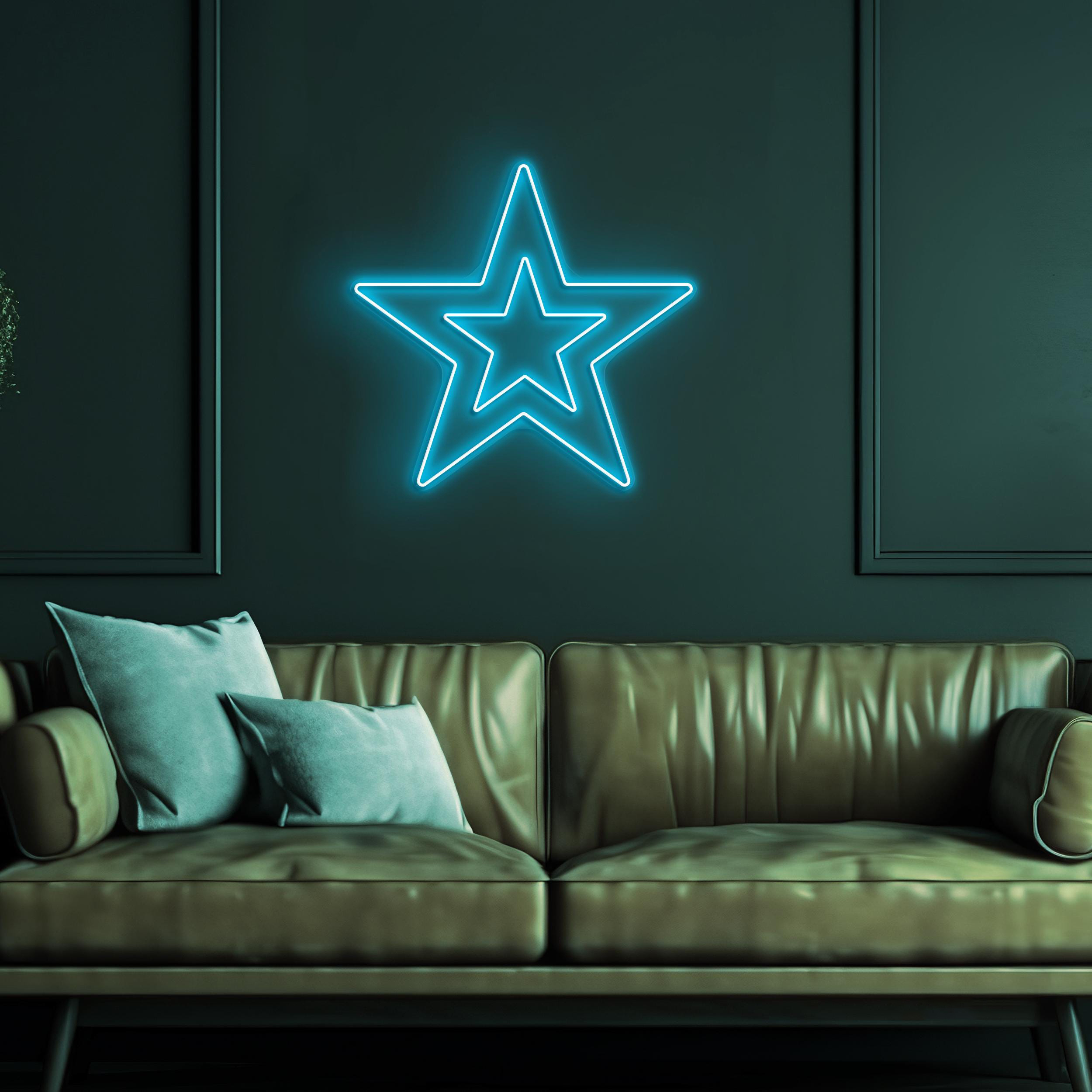 Star Neon Sign, Star LED Light, Kids Room Wall Decor, Celestial Neon Sign, Home Wall Decor, Living Room Neon Light, Starry Night Led Light