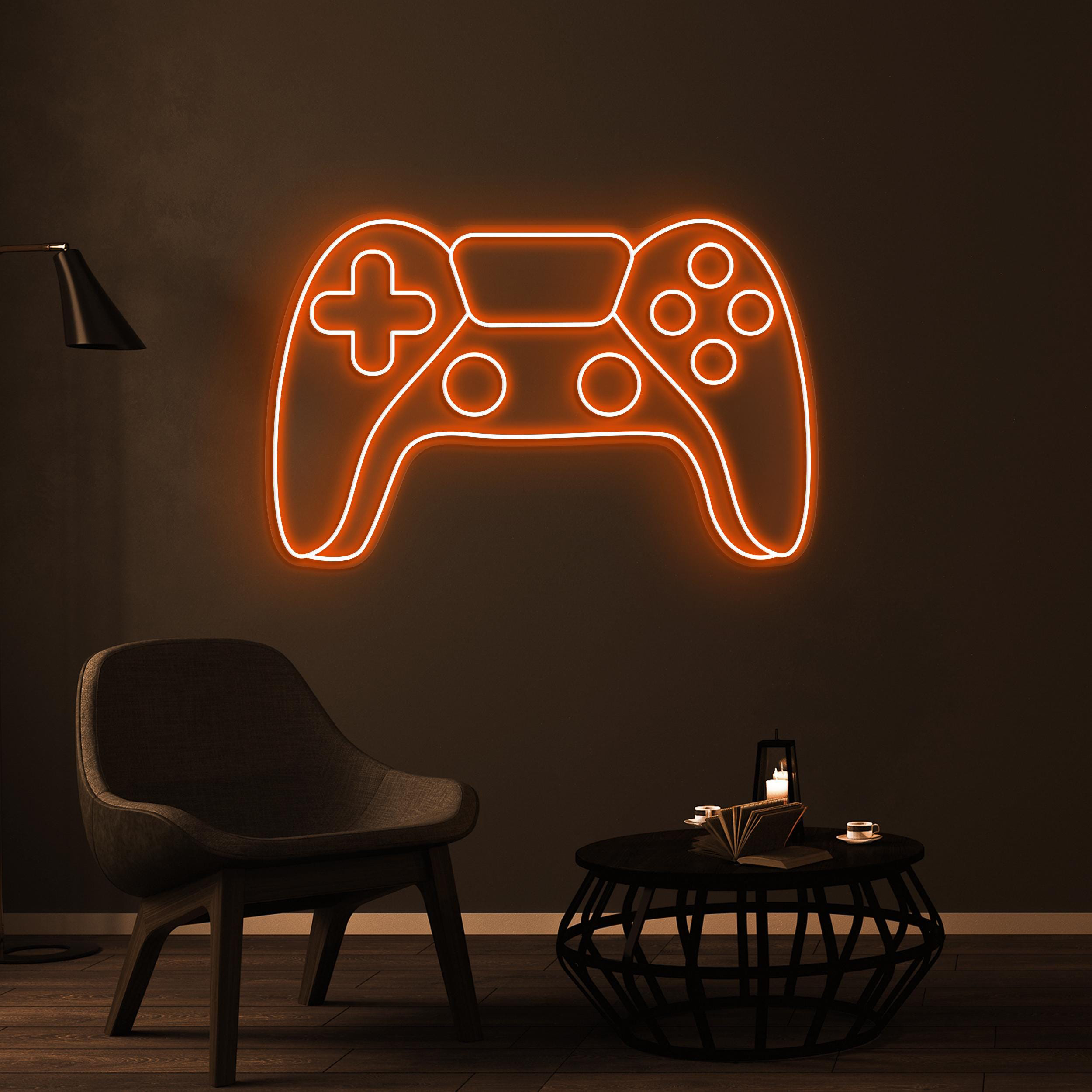 Game Controller Neon Sign, Game Console LED Light, Game Zone Wall Decor, Gift For Boy Room, Joystick LED Light, Game and Kids Room Decor