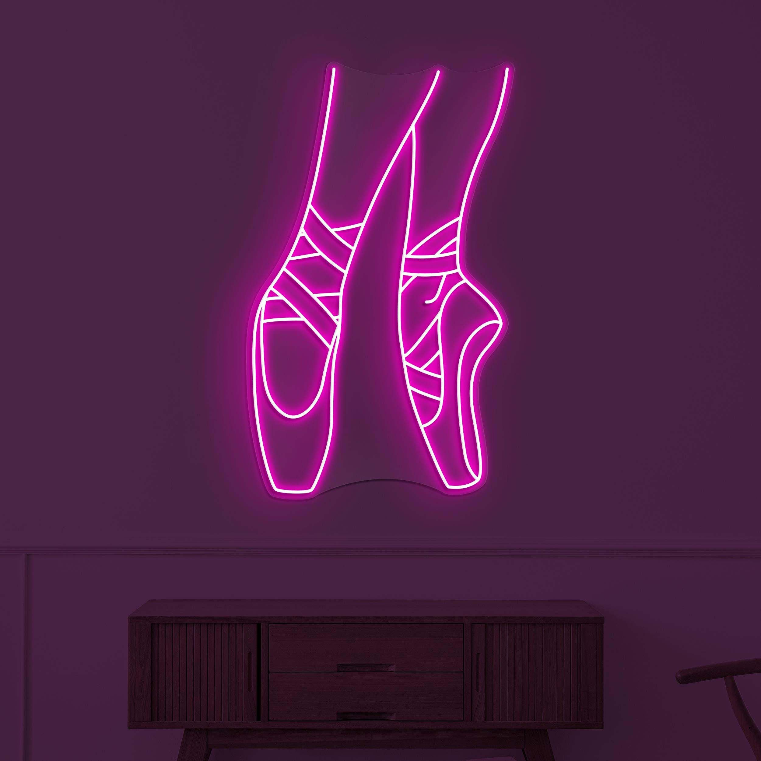 Ballet Shoe Neon Sign, Ballet Shoe LED Light, Dancing Shoe Wall Decor, Dance Studio Wall Art, Ballerina Neon Sign, Gift For Ballet-Dancer