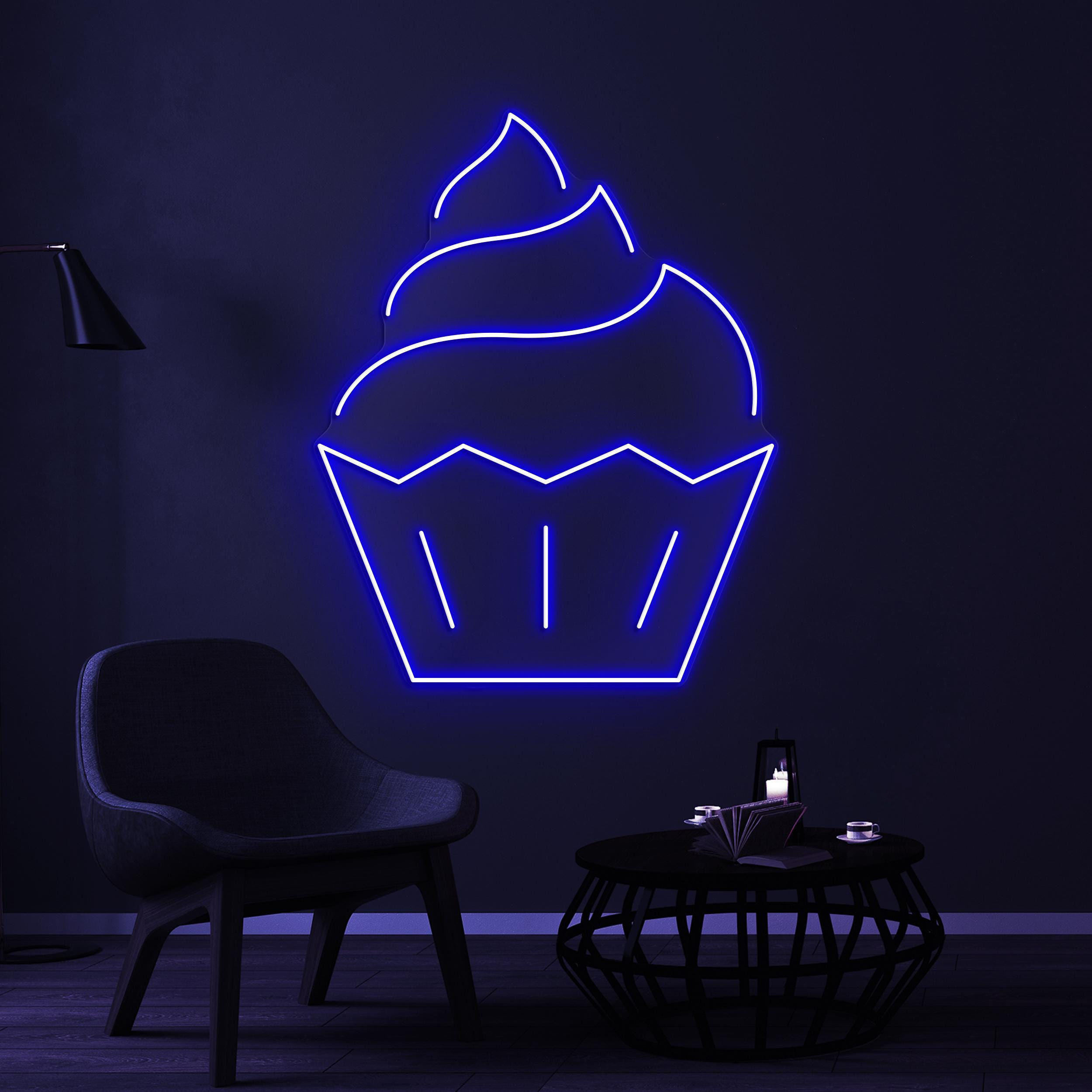 Cupcake Neon Sign, Cupcake LED Light, Sweet Treat Wall Decor, Cake Lover Wall Art, Bakery Neon Sign, Kitchen Neon Decor, Cake Shop Art, Gift