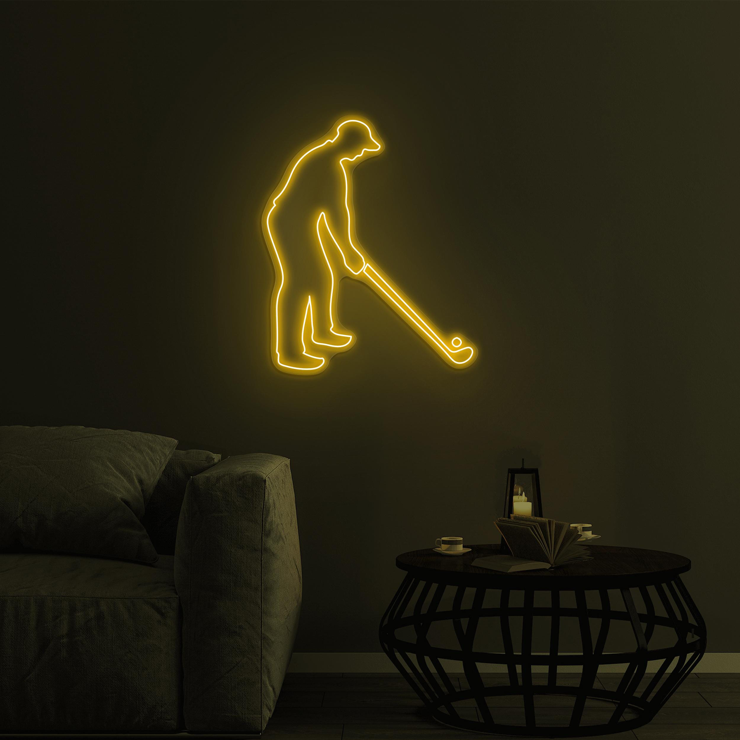 Golf Player Neon Sign, Golfer LED Light, Golf Player LED Wall Art, Golf Club Neon Sign, Sports Shop Wall Decor, Home & Game Room Wall Art