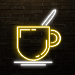 Coffee Mug Neon Sign, Coffee Mug LED Light, Coffee Shop Wall Decor, Kitchen Neon Light, Cafe, Bar, & Restaurants Wall Art, Home Neon Decor