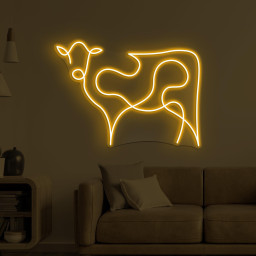 Cow Neon Sign, Cow Head LED Light, Pet Shop Wall Decor, Cattle Farm Wall Art, Gift For Cow Lover, Kids Room Decor, Farm Animal Wall Light