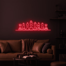 Chessboard Neon Sign, Chessboard LED Light, Checkmate LED Neon Art, Game Room Wall Art, Home Wall Decor, Office Wall Art, Custom Neon Sign