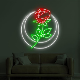 Moon Rose Flower Neon Sign, Moon Rose Flower LED Light, Flower Shop Wall Decor, Moon & Rose Wall Art, Wedding Party Decor, Moon Night Light