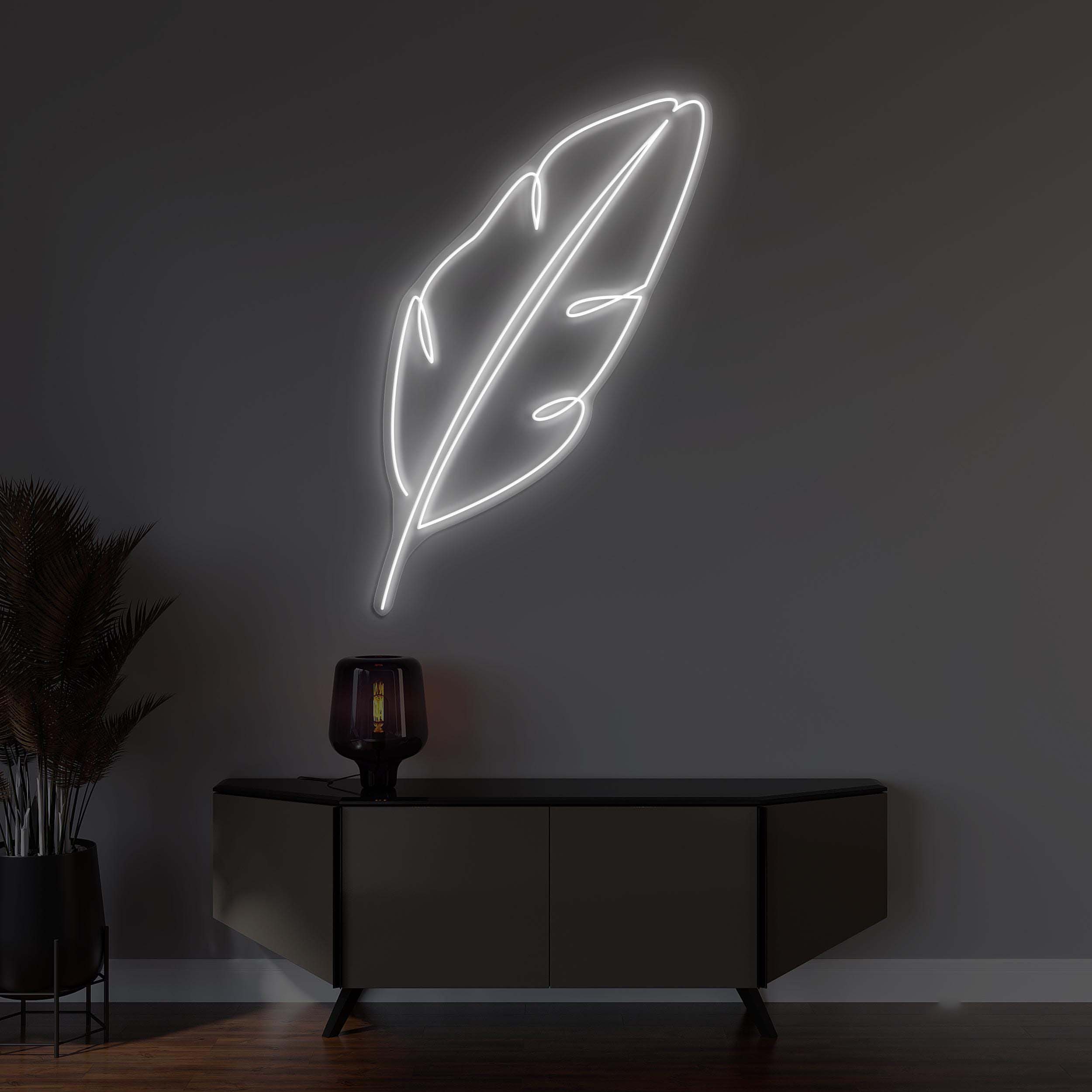 Feather Neon Sign, Feather LED Light, Bird Feather Wall Decor, Leaf Wall Art, Home Led Sign, Bedroom Neon Light, Custom Neon Art, Lounge Art