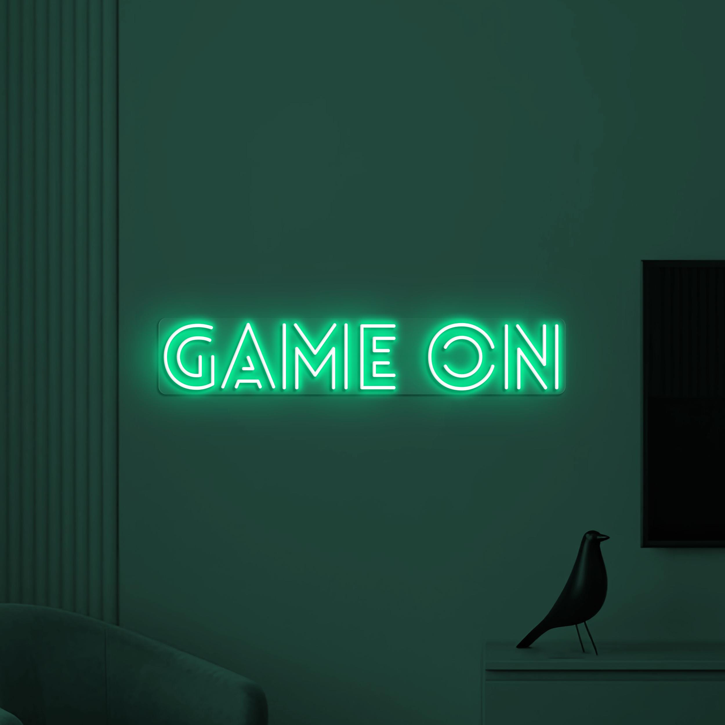 Game On Neon Sign, Game On LED Light, Gaming Zone Wall Decor, Video Game Neon Light, Custom Sign, Gift For Game Lover, Game Room Wall Art
