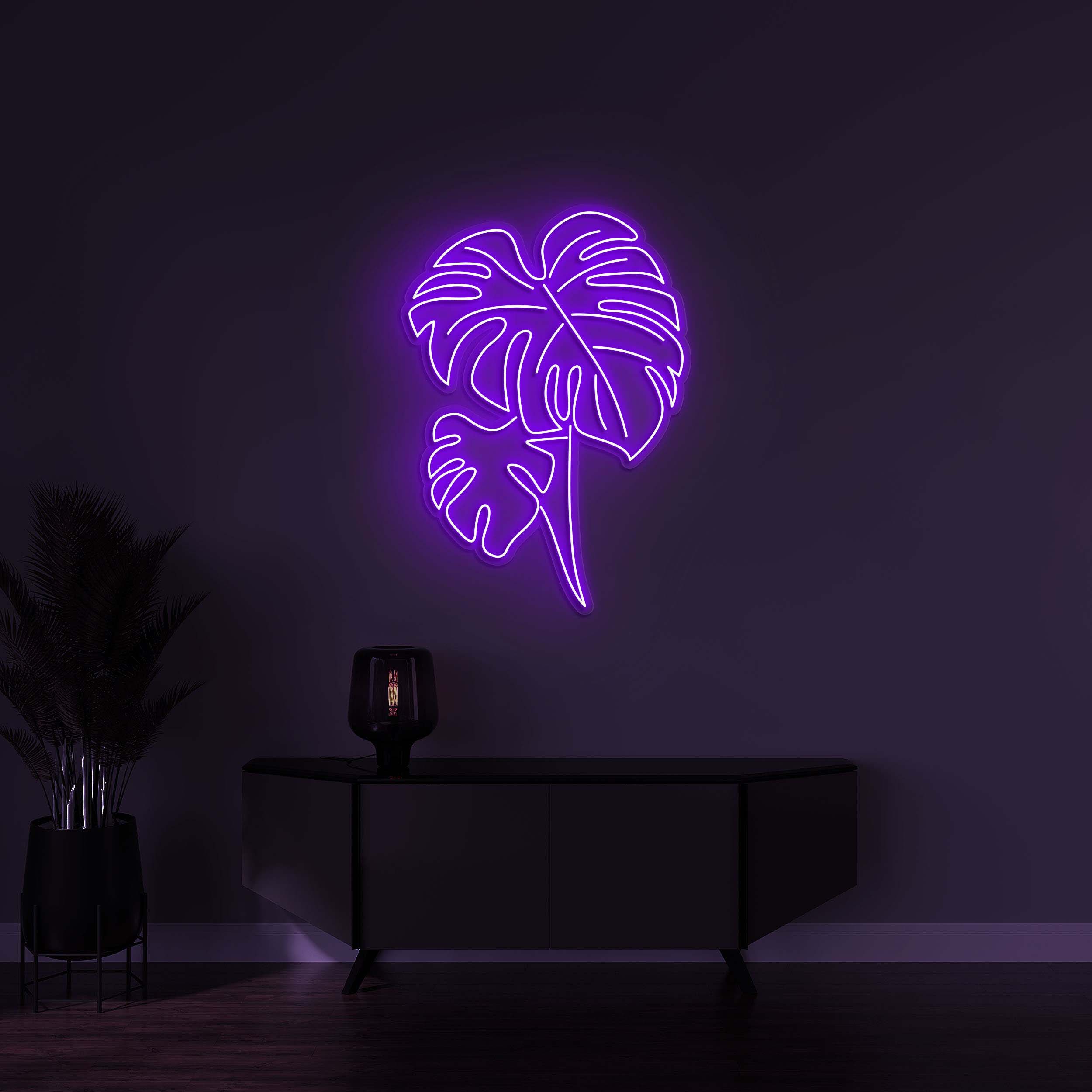 Monstera Leaf Neon Sign, Leaf Neon Sign, Green Leaf Neon Light, Leaf Led Wall decor, LED Plant Decor, Tropical Decor, Bedroom Wall Decor