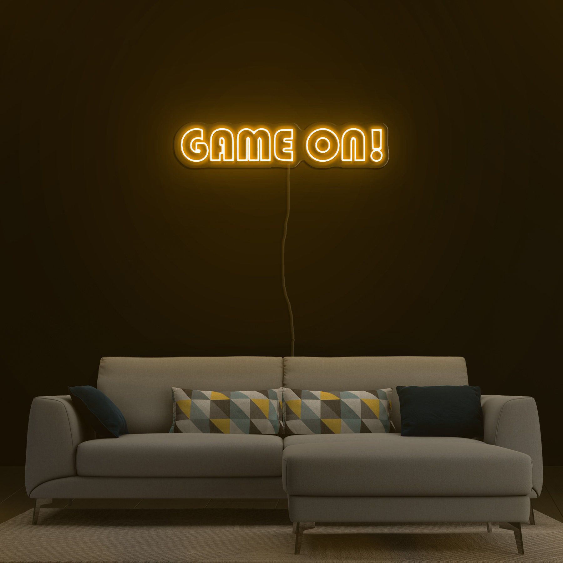 Game On! Neon Sign, Neon Light for Gamer Room Wall Decor, Game Area Neon Sign, Game Night Signage for Bedroom or Game Zone, Game room sign