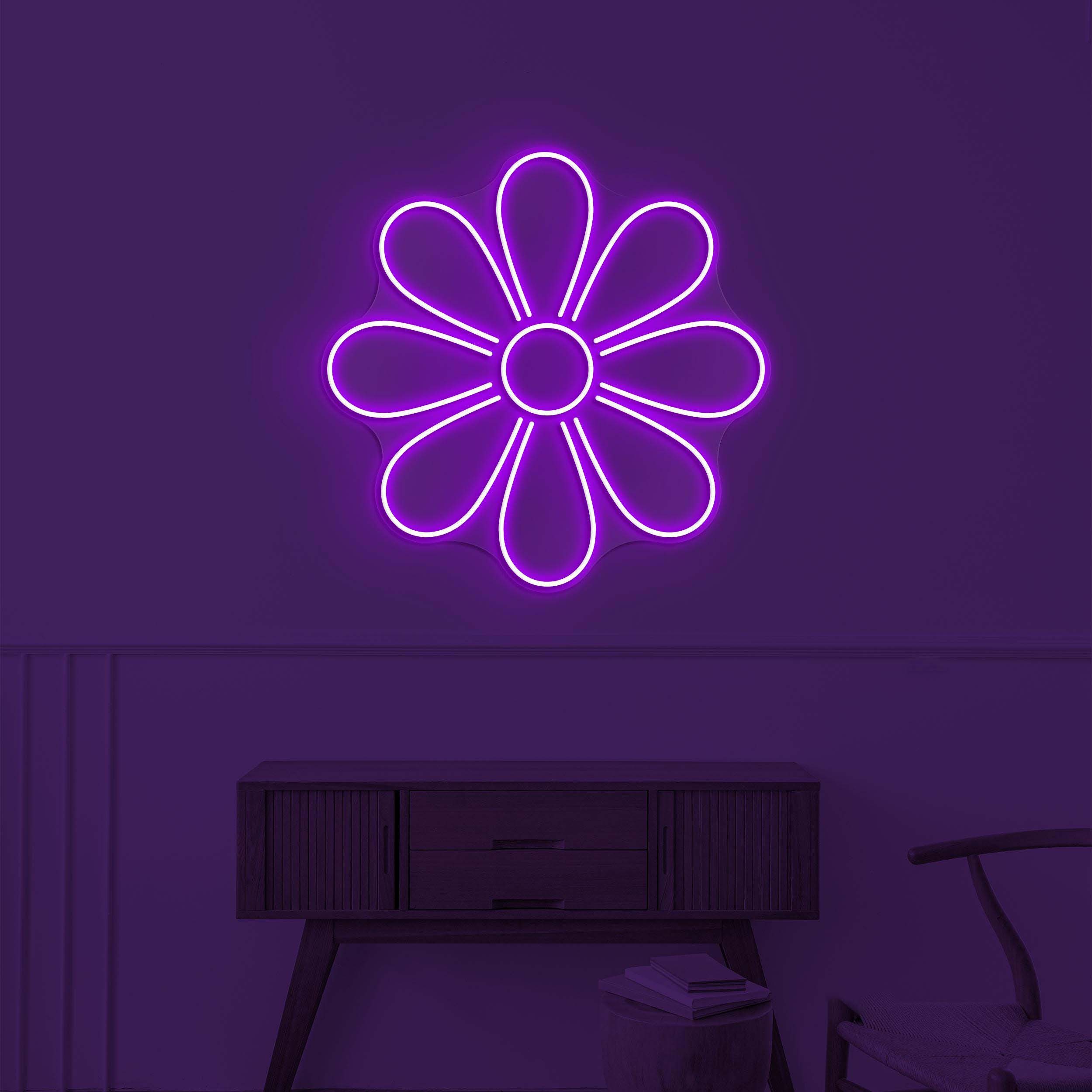 Flower Neon Sign, Flower LED Light, Flower Wall Decor, Custom Neon Sign, Home Wall Decor, Decoration for Party, Garden & Yard, Gift for Her