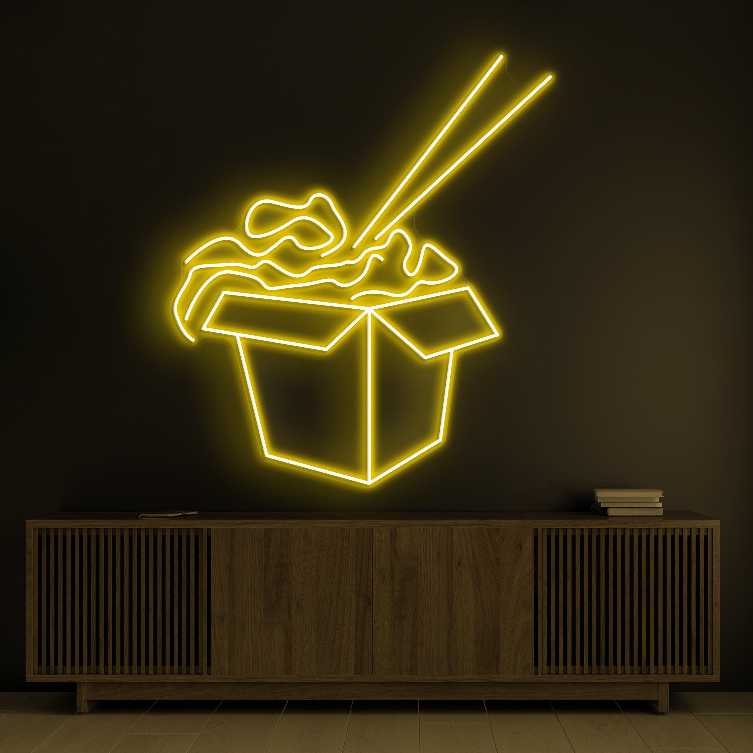 Ramen Box Neon Sign, Ramen Box LED Light, Noodle Wall Decor, Asian Food Neon Sign, Ramen Shop Wall Sign, Chinese Restaurants Neon Decor