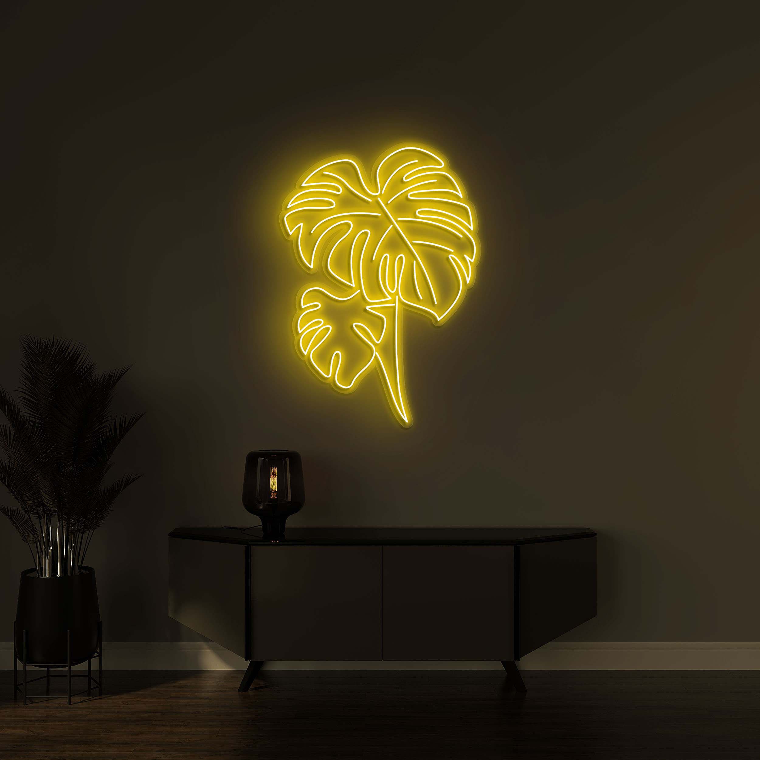 Monstera Leaf Neon Sign, Leaf Neon Sign, Green Leaf Neon Light, Leaf Led Wall decor, LED Plant Decor, Tropical Decor, Bedroom Wall Decor