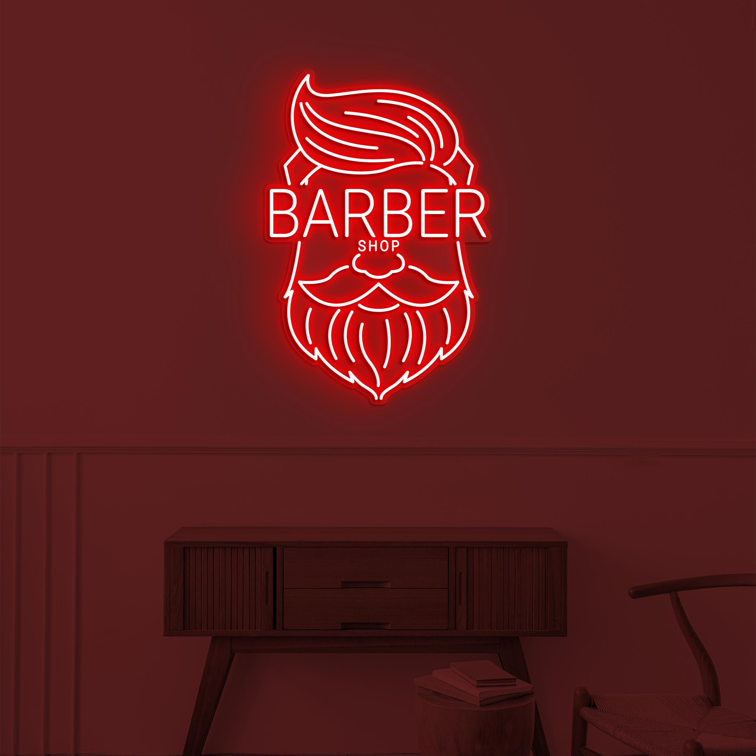 Barber Shop Neon Sign, Barber Shop LED Light, Hairdressing Wall Decor, Salon Wall Sign, Beauty Shop Decor, Business Logo Art, Haircut Decor