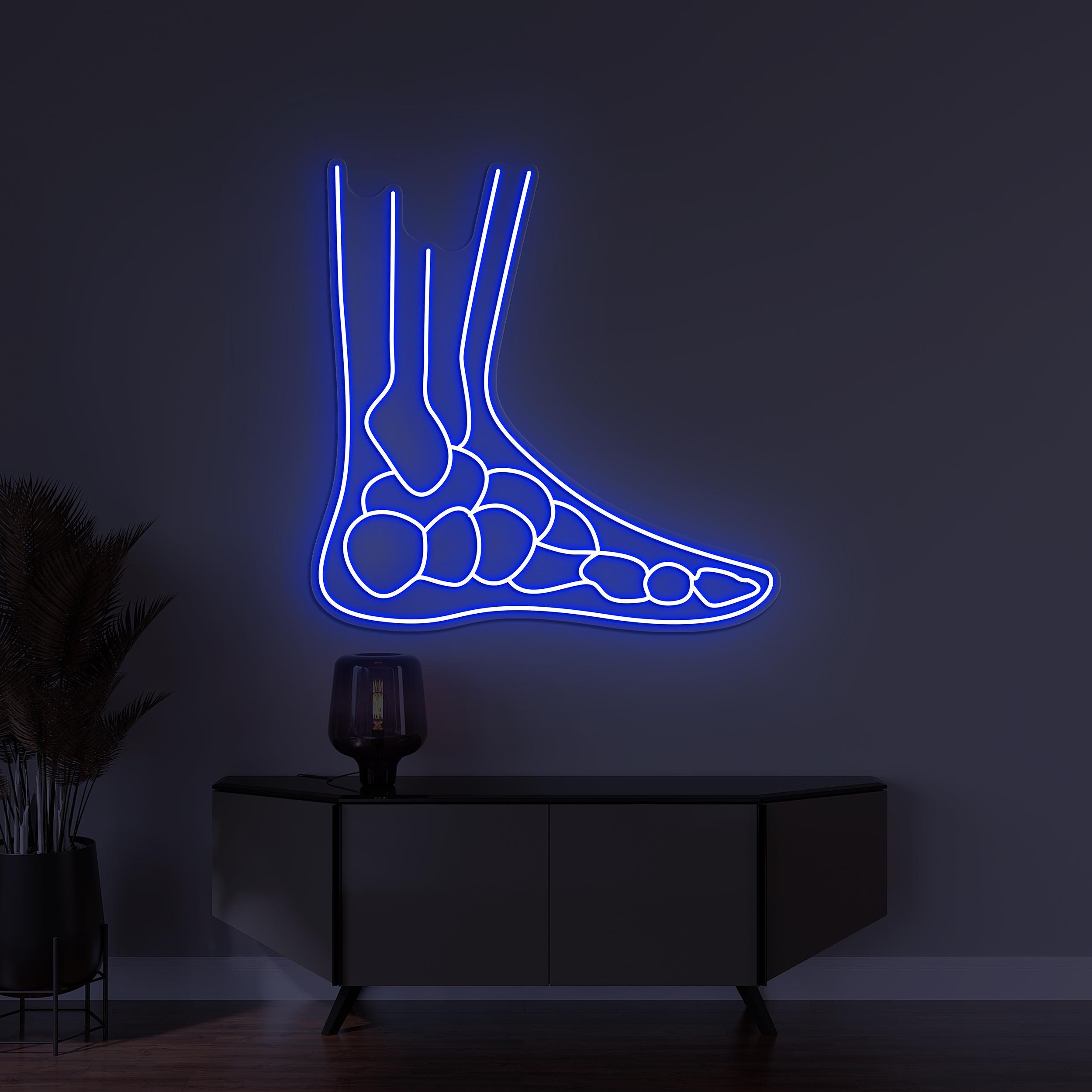 Foot Bones Neon Sign, Foot Bones LED Light, Foot Wall Decor, Hospital Wall Art, Personalized Sign, Medical Neon Art, Doctor Clinic Neon Sign