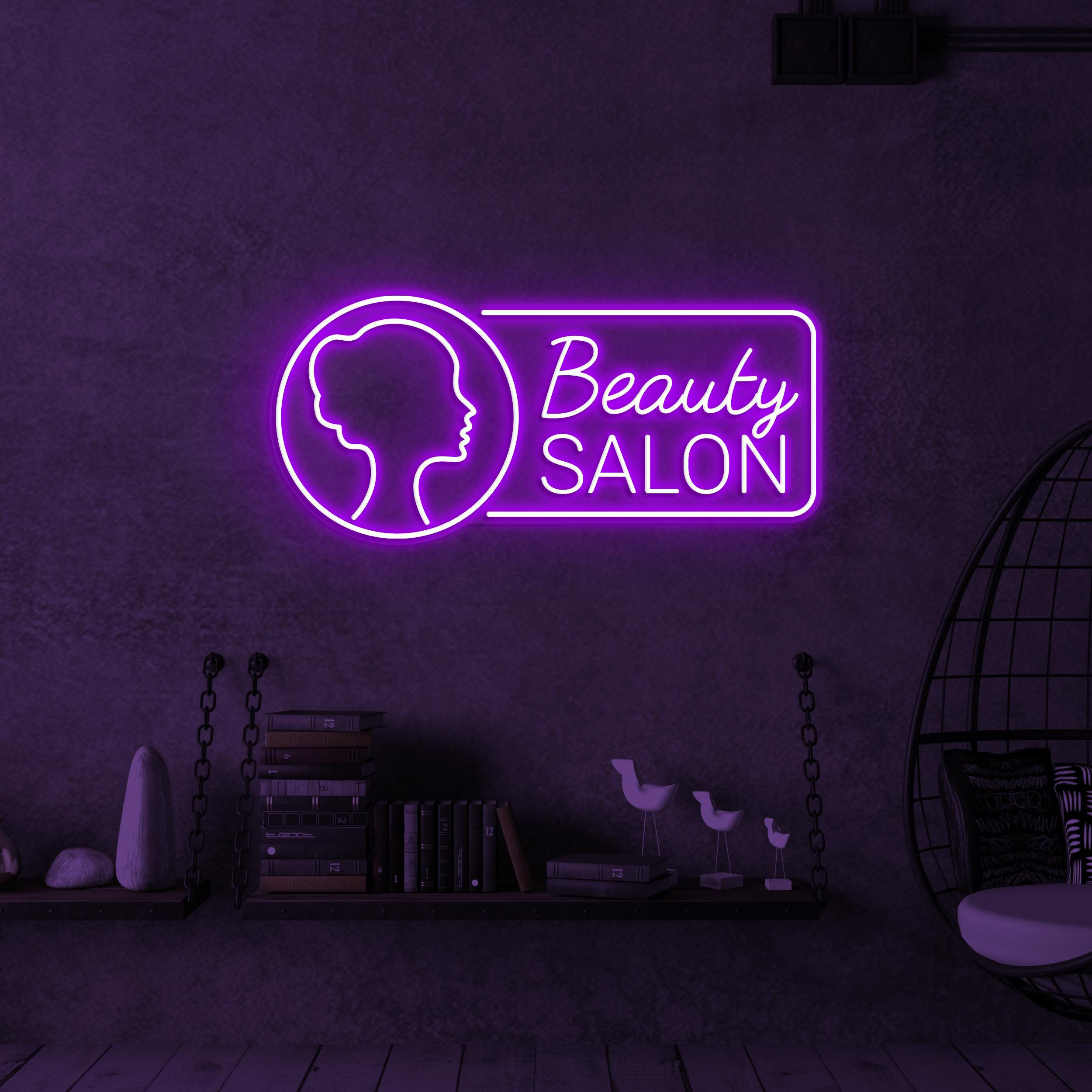 Beauty Salon Neon Sign, Beauty Salon LED Light, Beauty Parlour Wall Decor, Glam Wall Art, Custom Neon Sign, Home Salon Art, Girls Room Decor