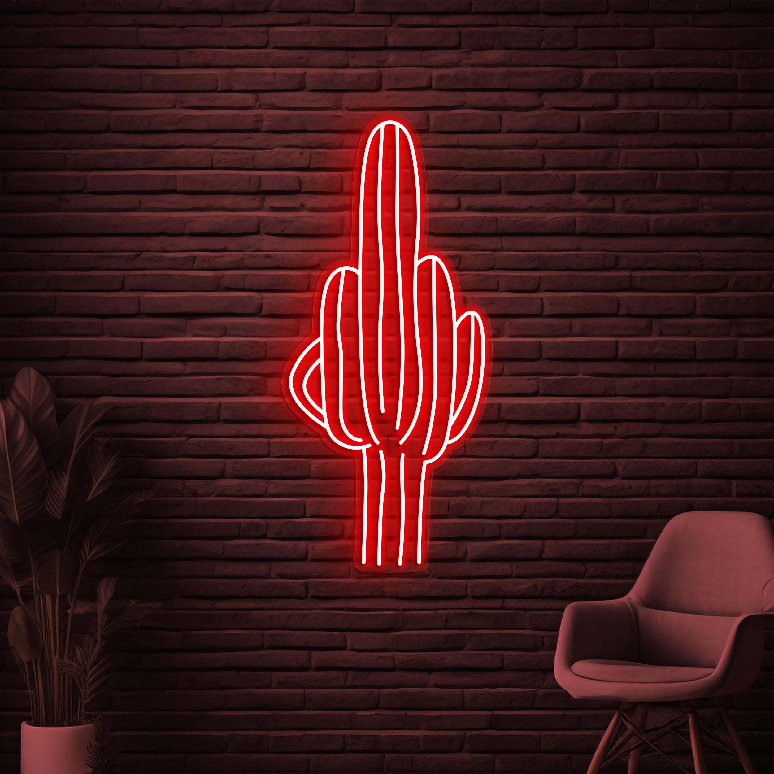 Cactus Neon Sign, Cactus LED Sign, Prickly Wall Decor, Plant Wall Art, Desert Neon Sign, Home Wall Art, Flower Shop Art, Plant Shop Wall Art