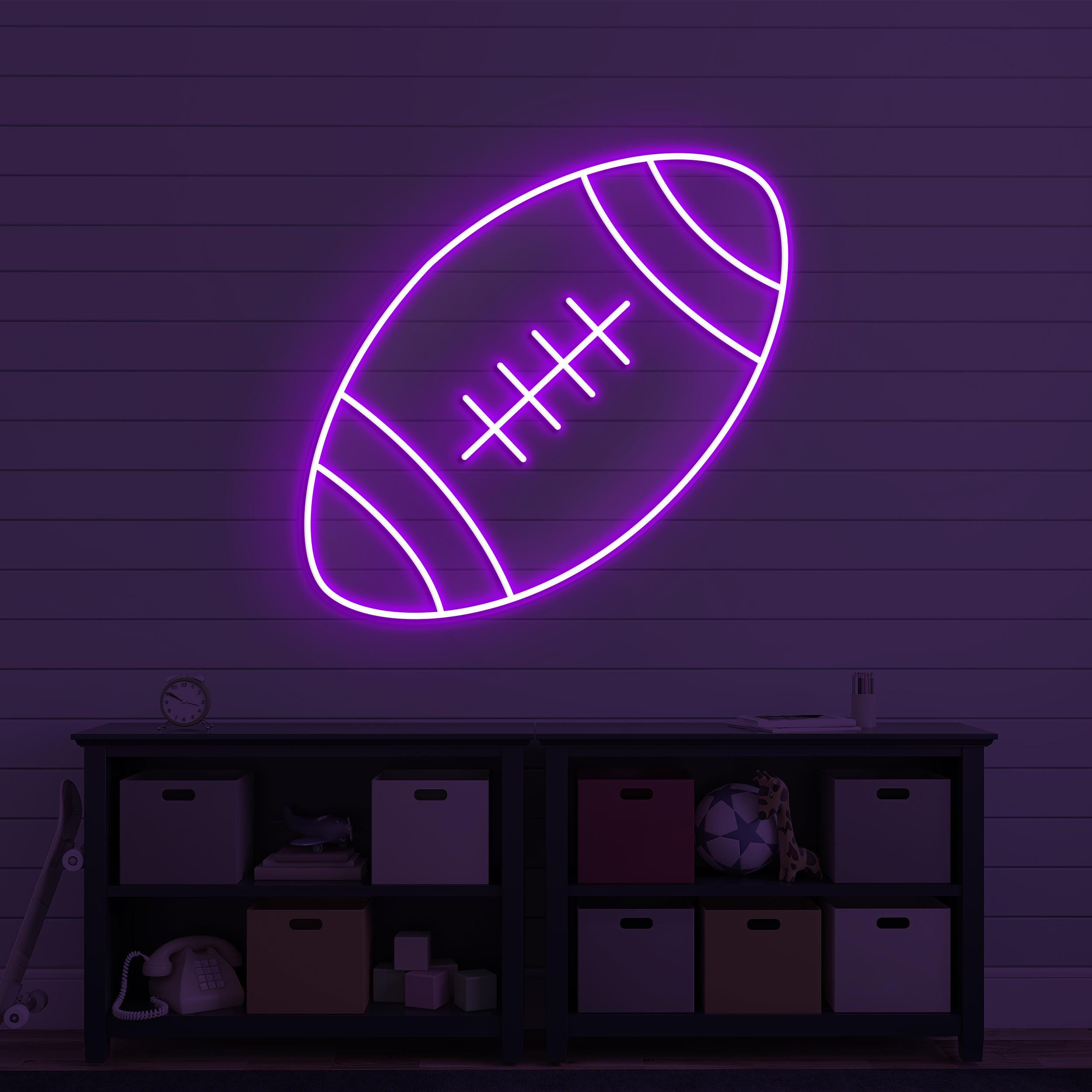 Football Neon Sign, Football LED Light, American Football Wall Decor, Football Club Wall Art, Sports Shop Neon Light, Game Room Led Decor