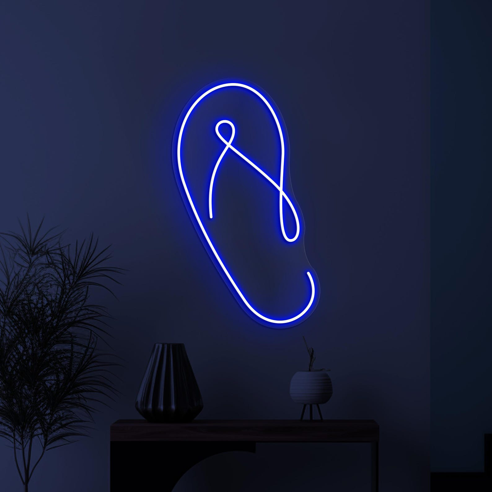 Flip Flop Neon Sign, Flip Flop LED Light, Shoes Shop Wall Art, Beach Shoes Wall Decor, Business Neon Light, Home Wall Art, Summer Decor