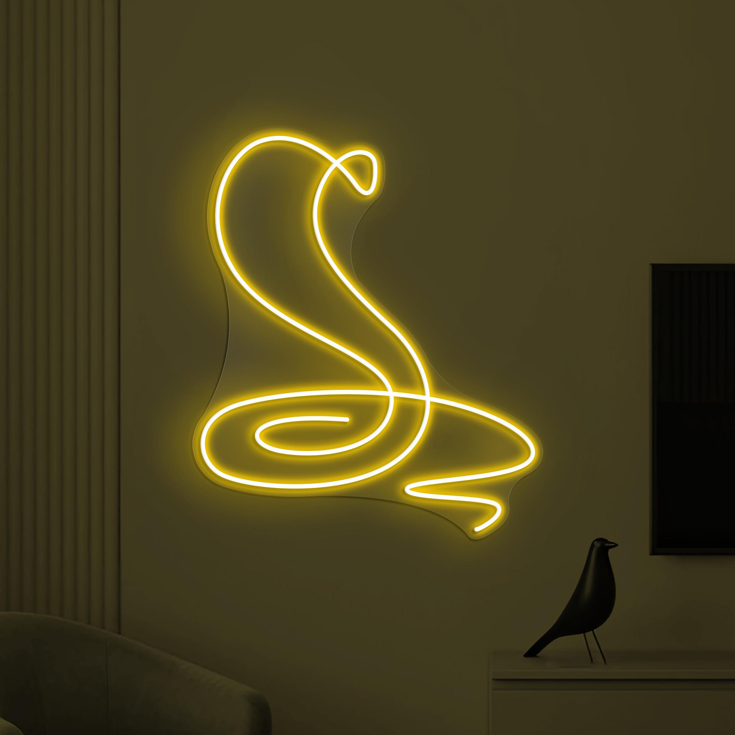 Snake Neon Sign, Snake LED Light, Cobra Snake LED Light, Animal Shop Wall Art, Home Wall Decor, Gift for Snake Lover, Reptile Neon Light