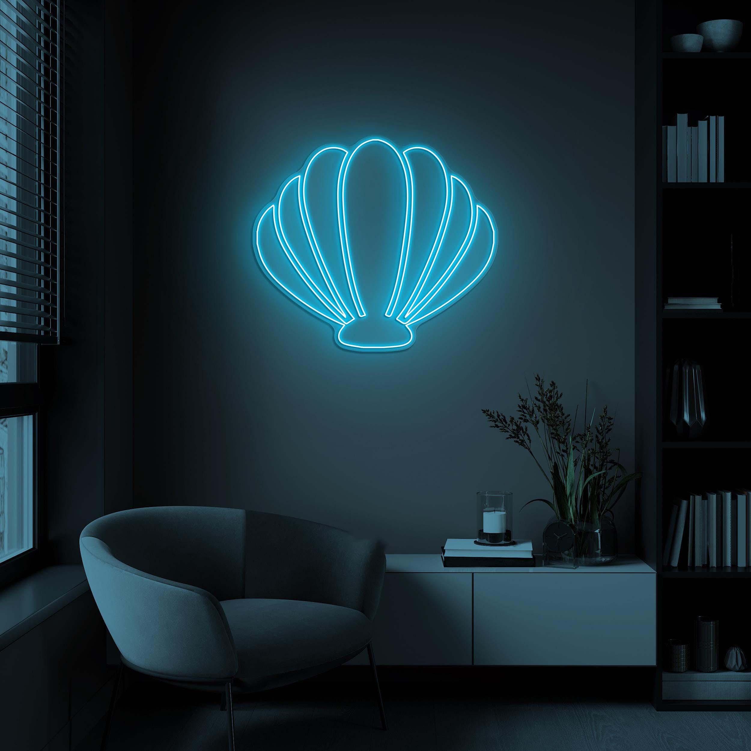 Seashell Neon Sign, Seashell LED Light, Mollusk Shell Decor, Mermaid Shell Light, Sea Animal Wall Art, Seashell Lover Gift, Home, Room Decor